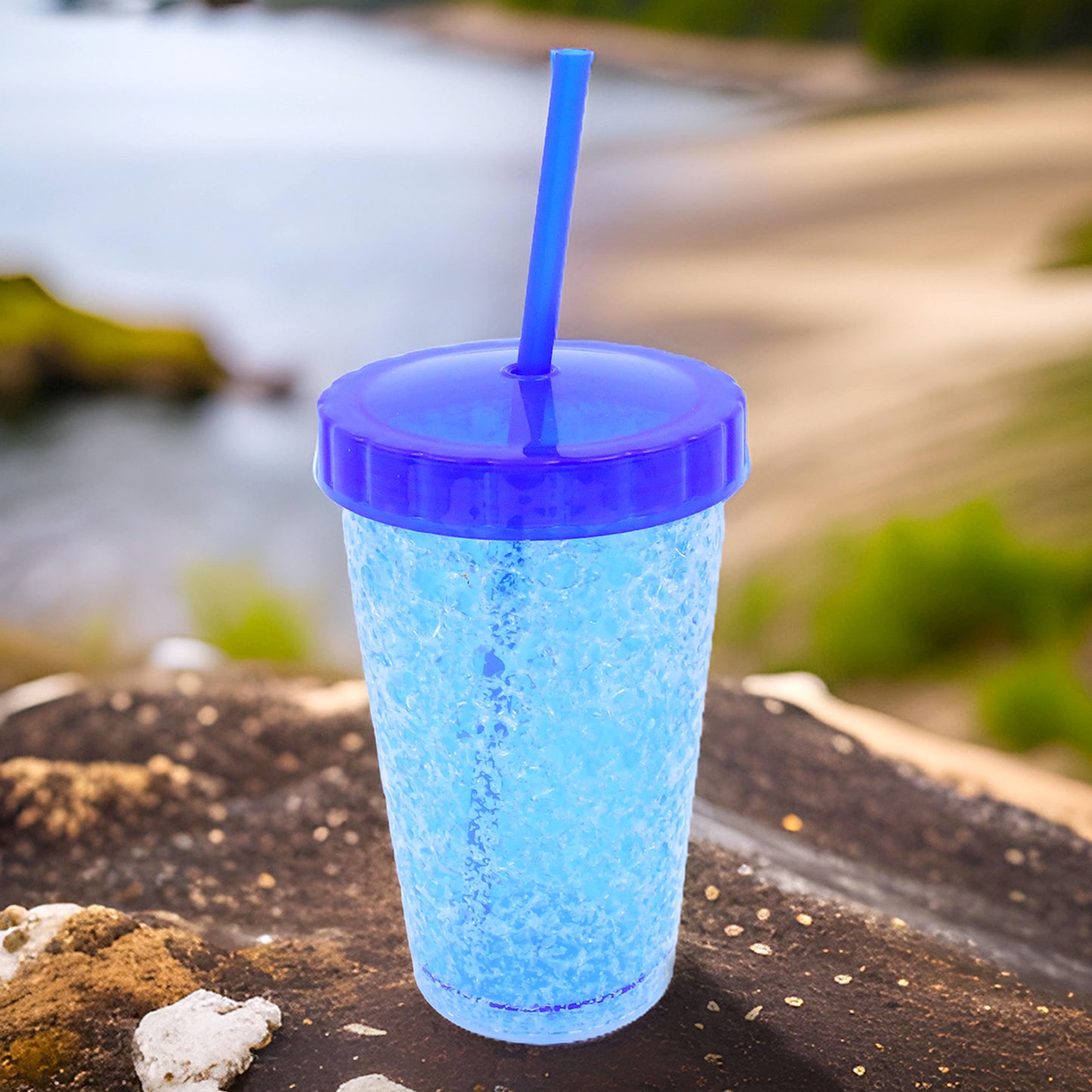 Plastic Reusable Sipper Tumbler With Lid And Straw (1 Pc 500 Ml Mix Color 1 Pc) - Happy Price - Image 2