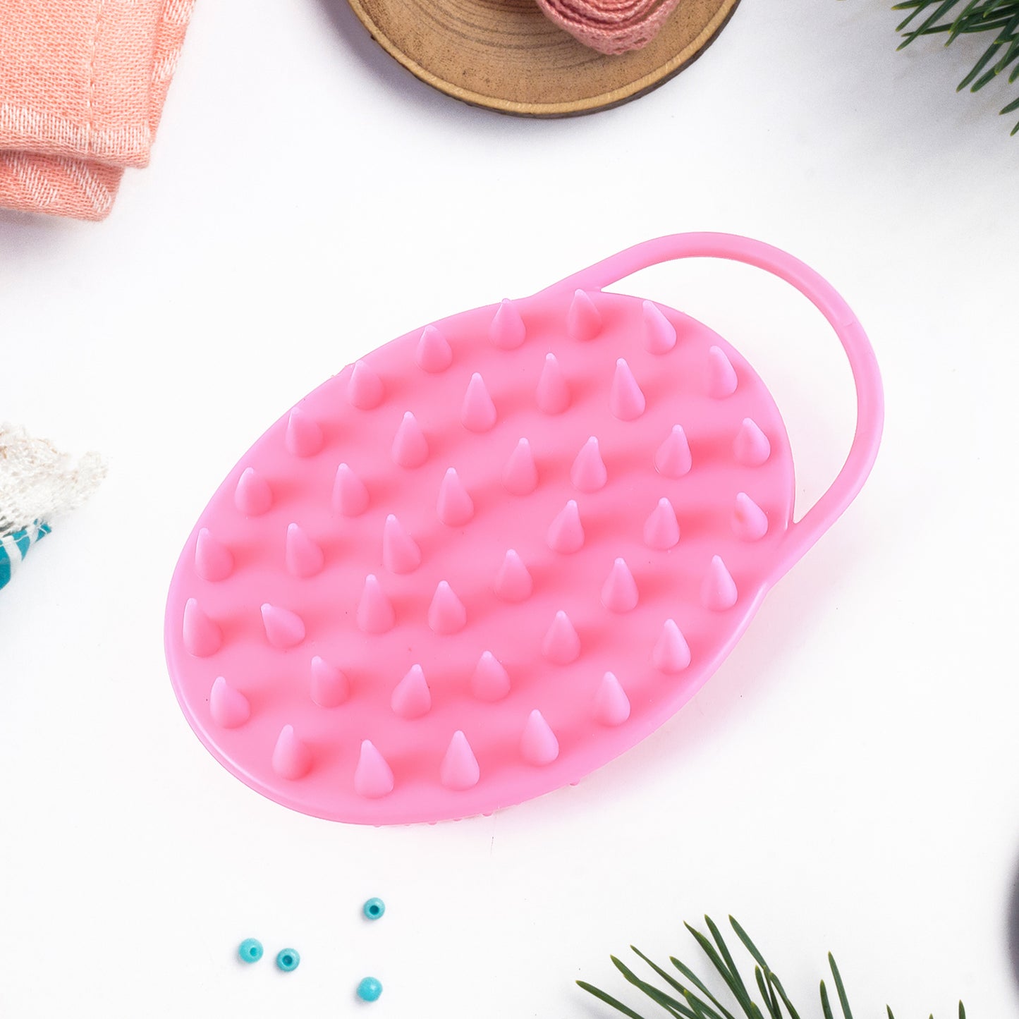 2-in-1 Silicone Soft Bristle Bath Brush - Happy Price - Image 3