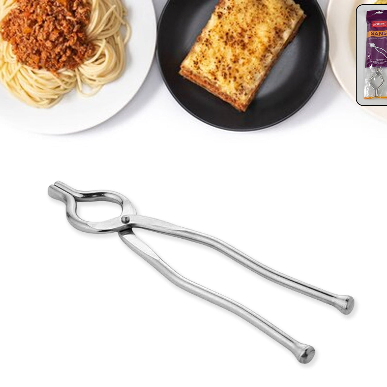 Apex Full Round Sansi Heavy-duty Stainless Steel Pakkad Strong Grip (1 Pc) - Happy Price - Image 1