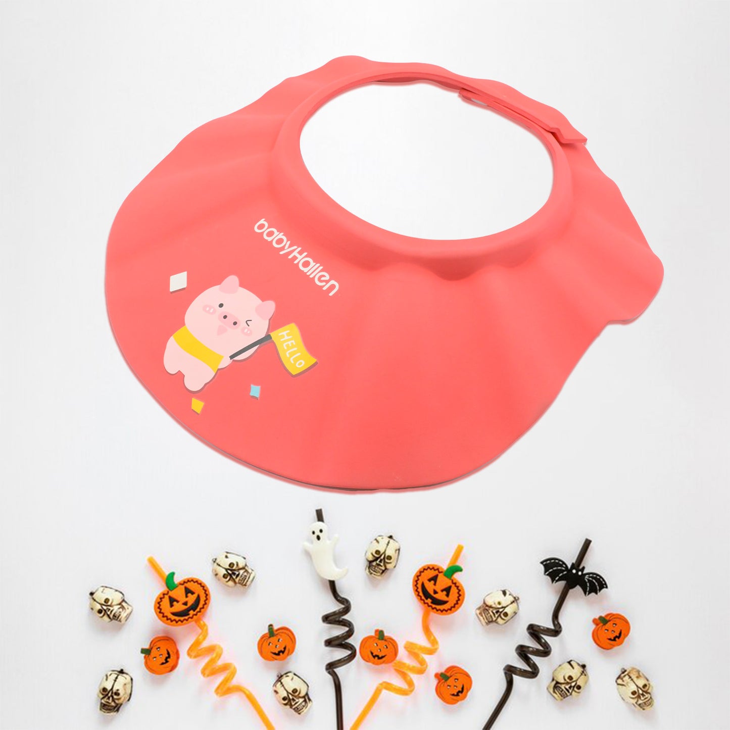 Baby Shower Caps Bath Cap For Toddlerbabykidesoft Flexible Material Visor Hat Safe Shampoo Protection Shampoo Cap Hat New Born Infants Babies Shield Eyesears Protector Soft Comfortable Wash Hair (1 Pc) - Happy Price - Image 5