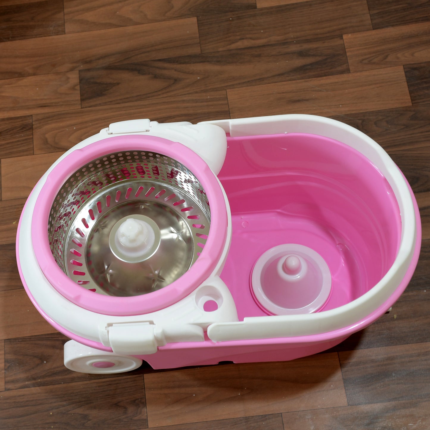 Mop With Bucket For Floor Cleaning With Steel Spin Mop For Floor Cleaning Floor Cleaner Mop Spin Mop Magic Mop Mop Stick Spin Mop Set With Bucket Household Office Cleaning Tool Mop - Happy Price - Image 3