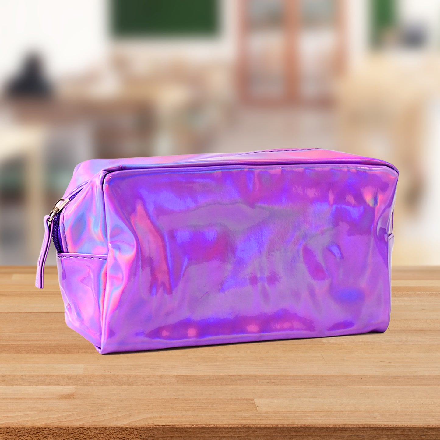 Holographic Shiny Waterproof Travel Cosmetic Pouch (1 Pc) - Happy Price - Image 4