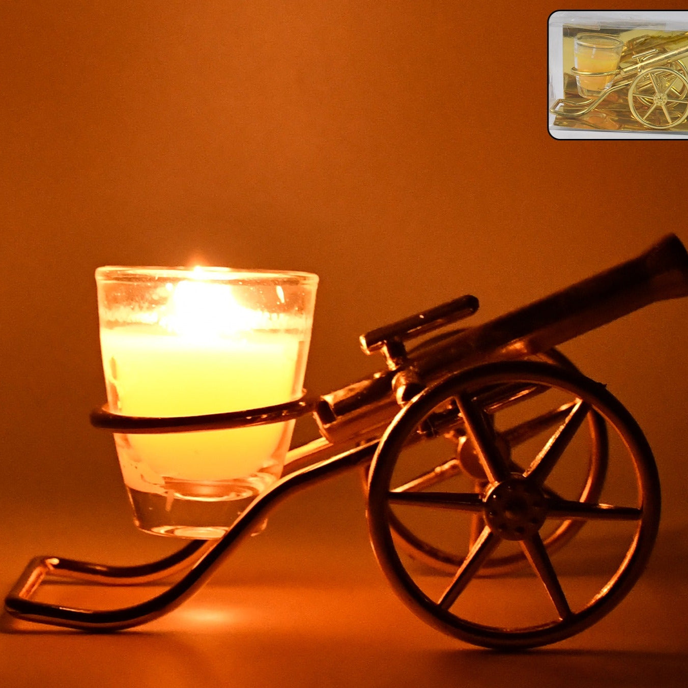 Top Cannon Tealight Holder Candle Holder (1 Pc) - Happy Price - Image 1