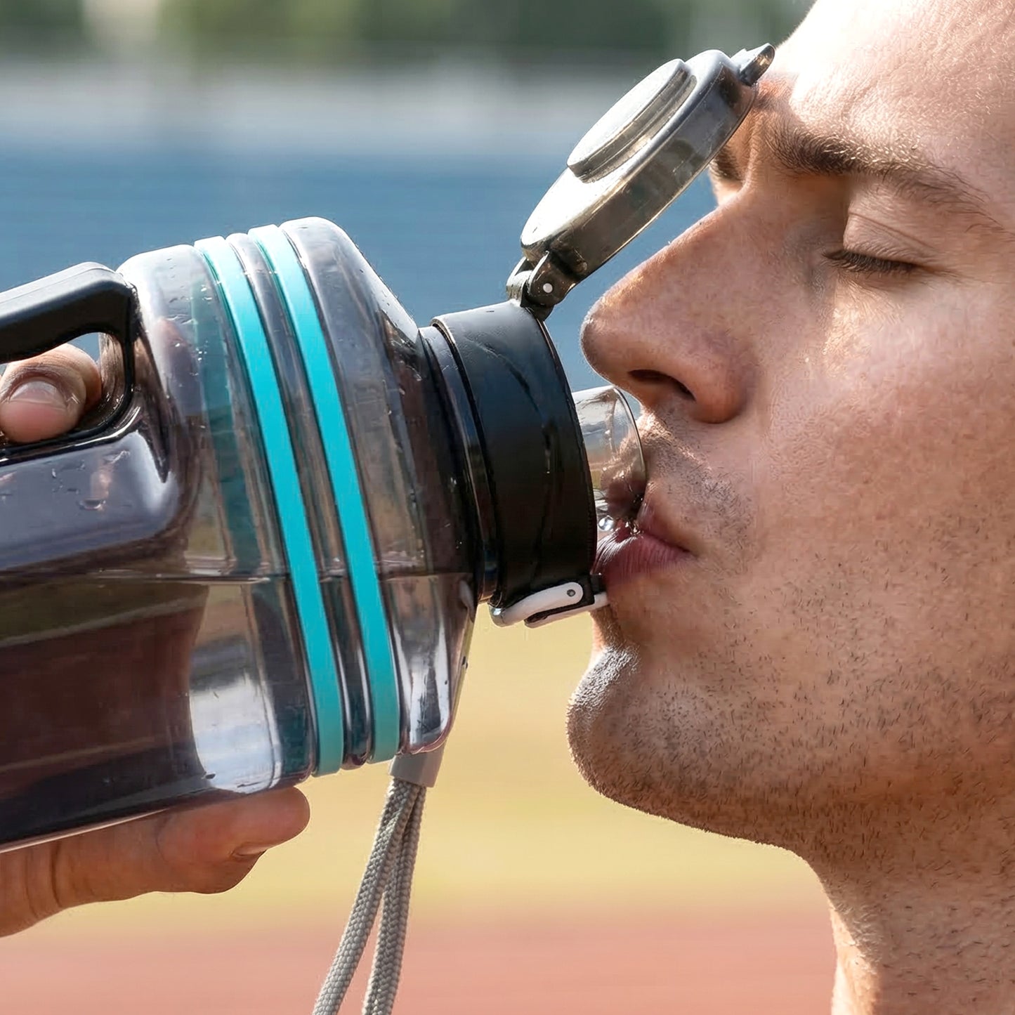 1500 ML Square Water Bottle with Handle and Flip Cap - 1 Pc - Great Price - Image 5