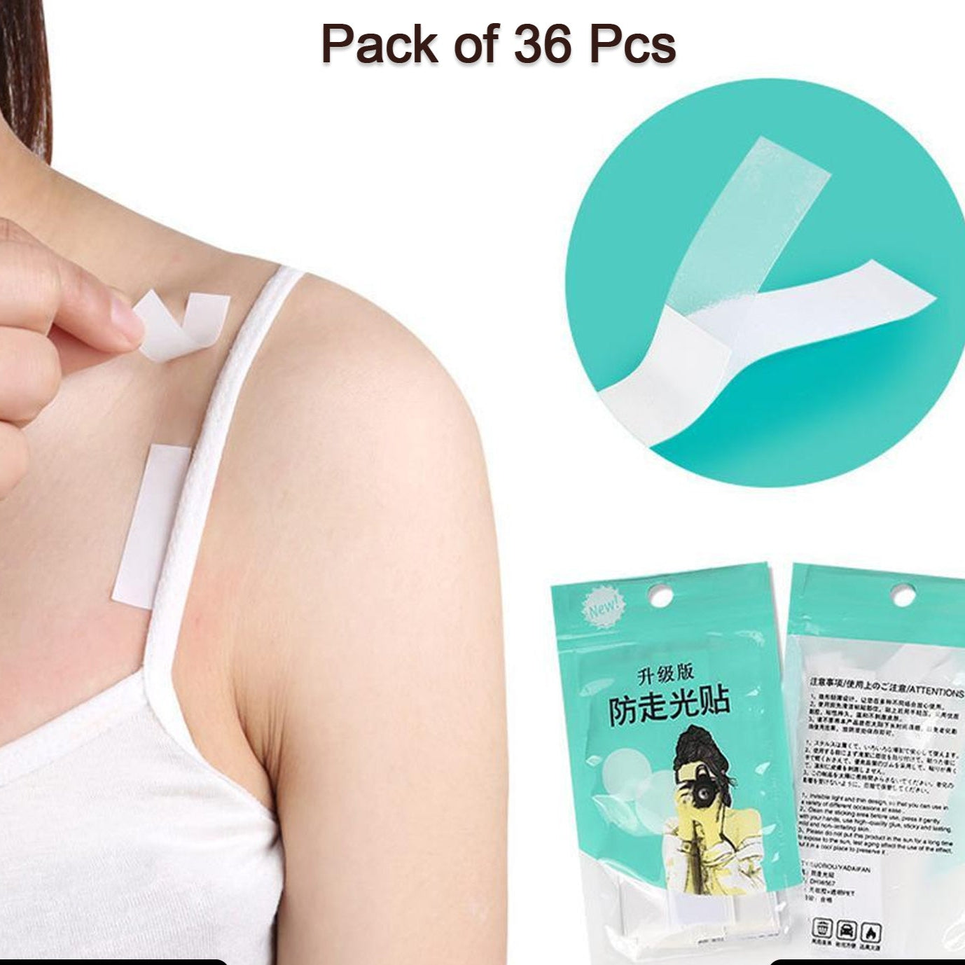 Waterproof Anti-skid Disposable Double Sided 36 Adhesive Transparent Clear Medical Tape For Lingerie - Happy Price - Image 1