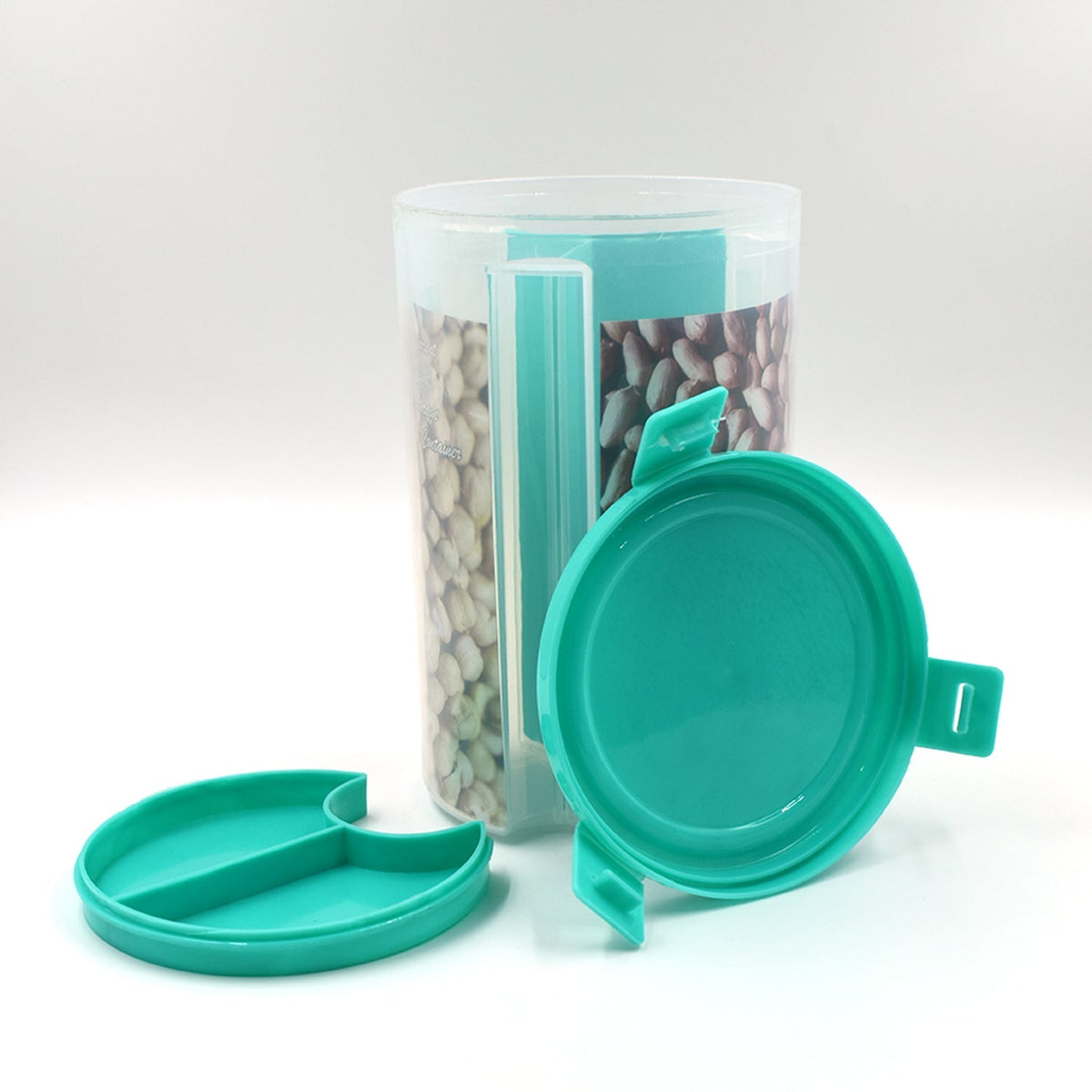 3 In 1 Transparent Air Tight Storage Dispenser Container (With Color Box) - Happy Price - Image 6