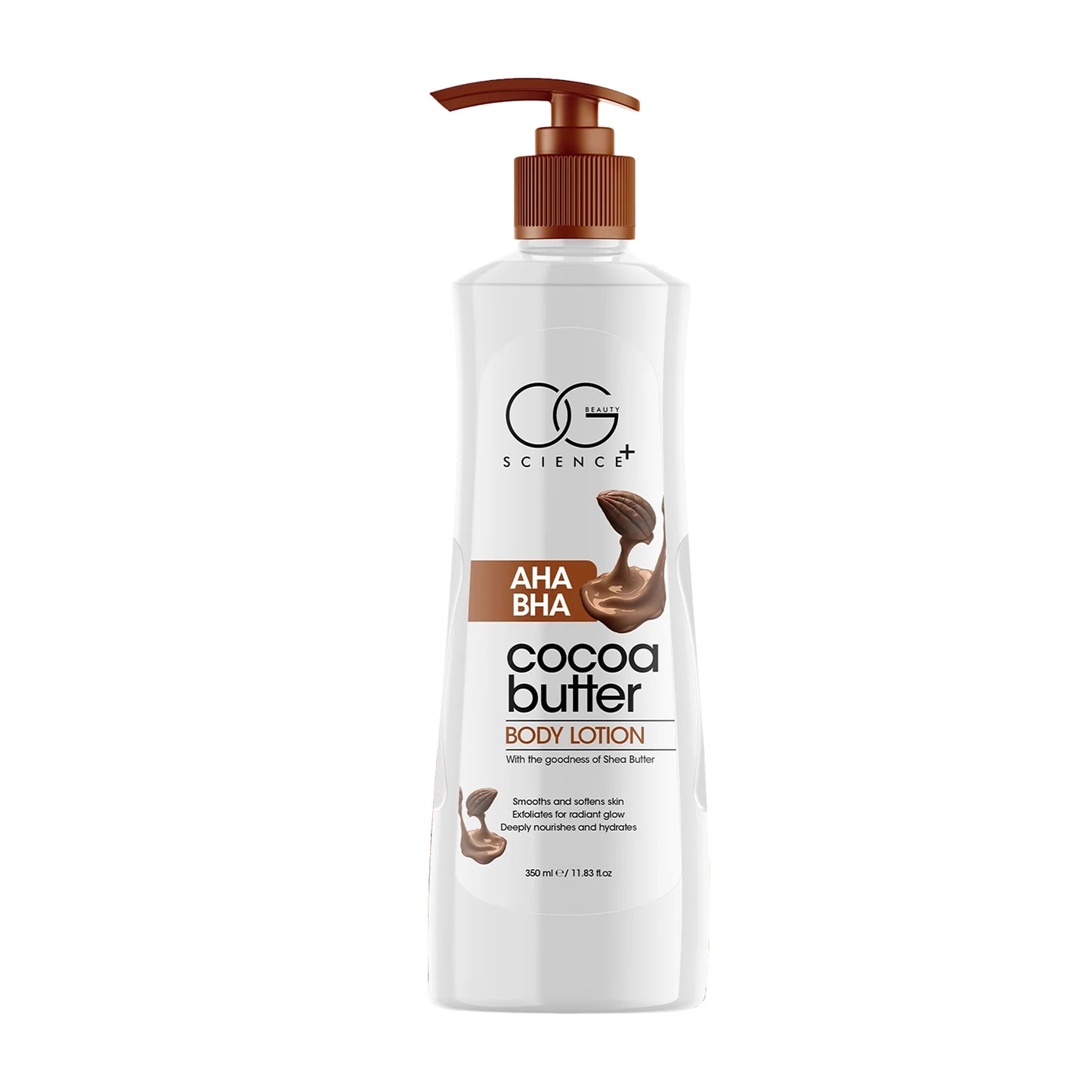 OG Beauty Science+ Cocoa Butter Body Lotion with AHA & BHA - 350 ML - Happy Price - Image 2