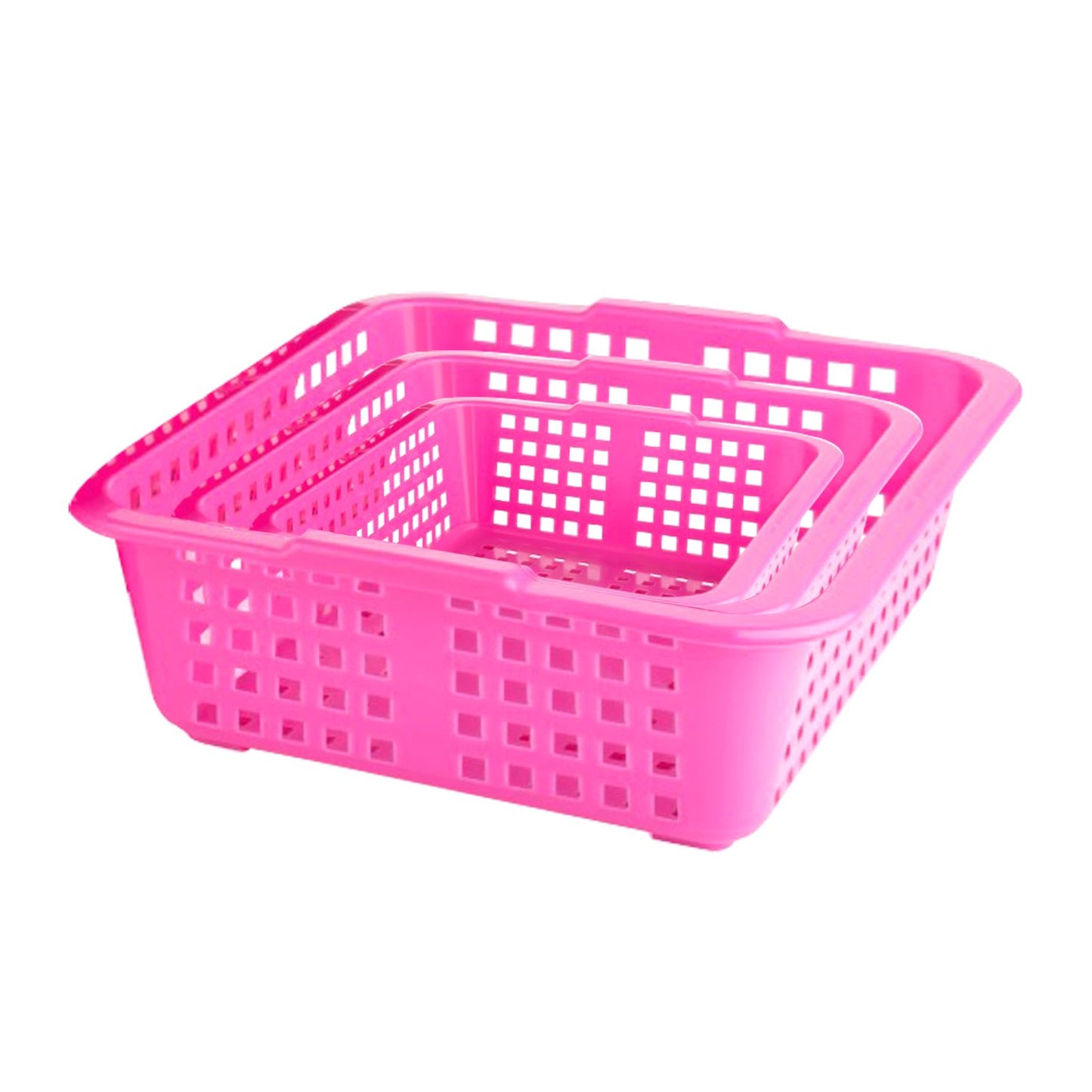 Plastic Multiple Size Cane Fruit Baskets (3 Size Large Medium Small) - Happy Price - Image 4