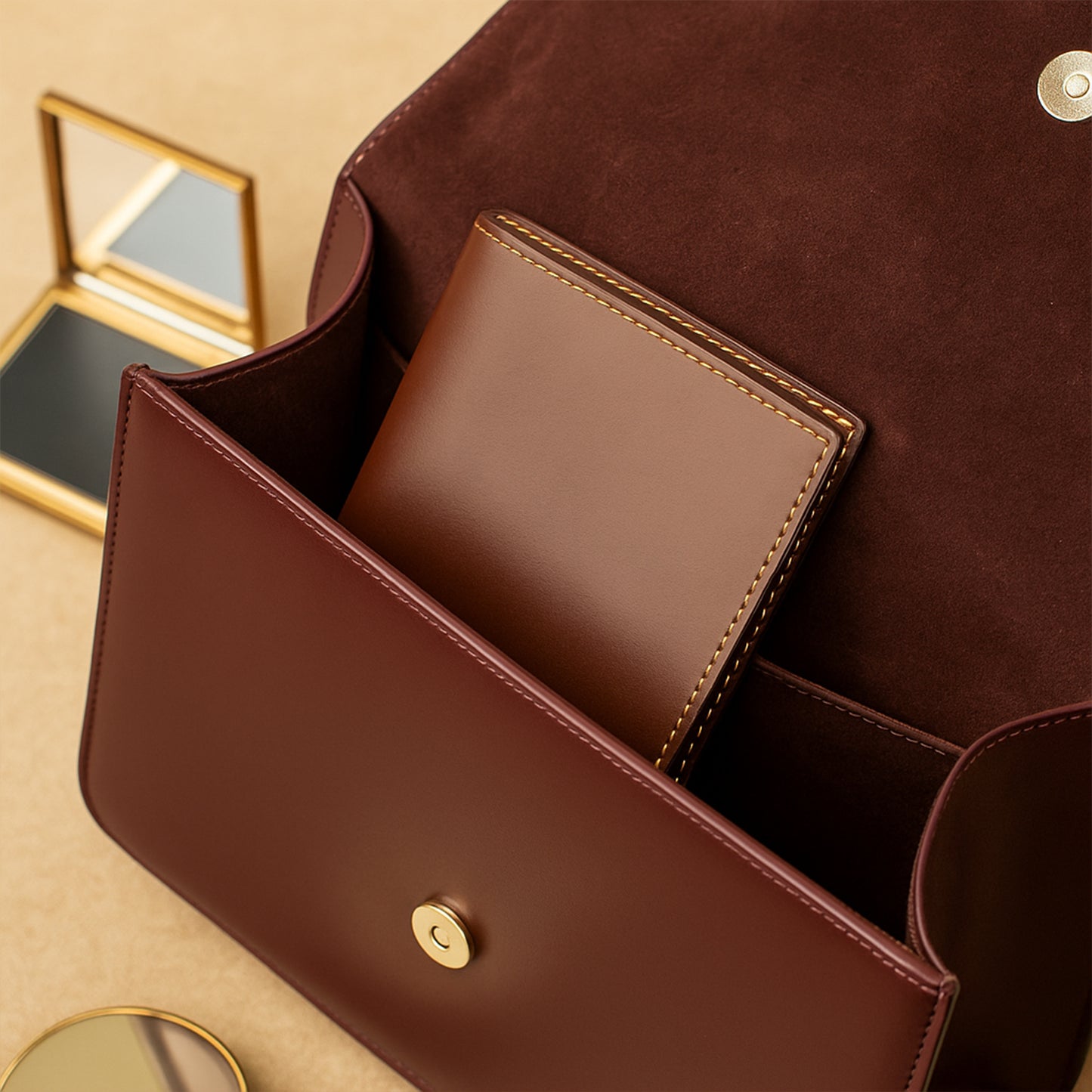 PU Leather Slim Travel Wallet & Card Holder - Tri-Fold Design (1 Pc) - Happy Price - Image 3