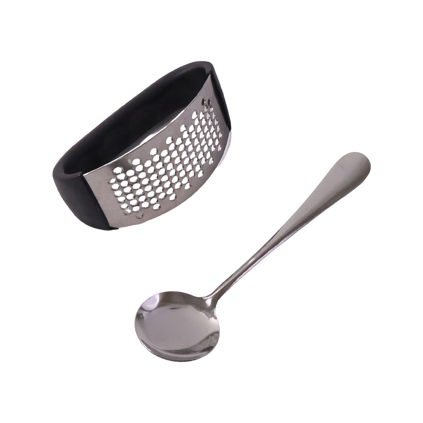 2 Pc Garlic Press & Spoon Set - Heavy Duty Kitchen Tool - Happy Price - Image 4