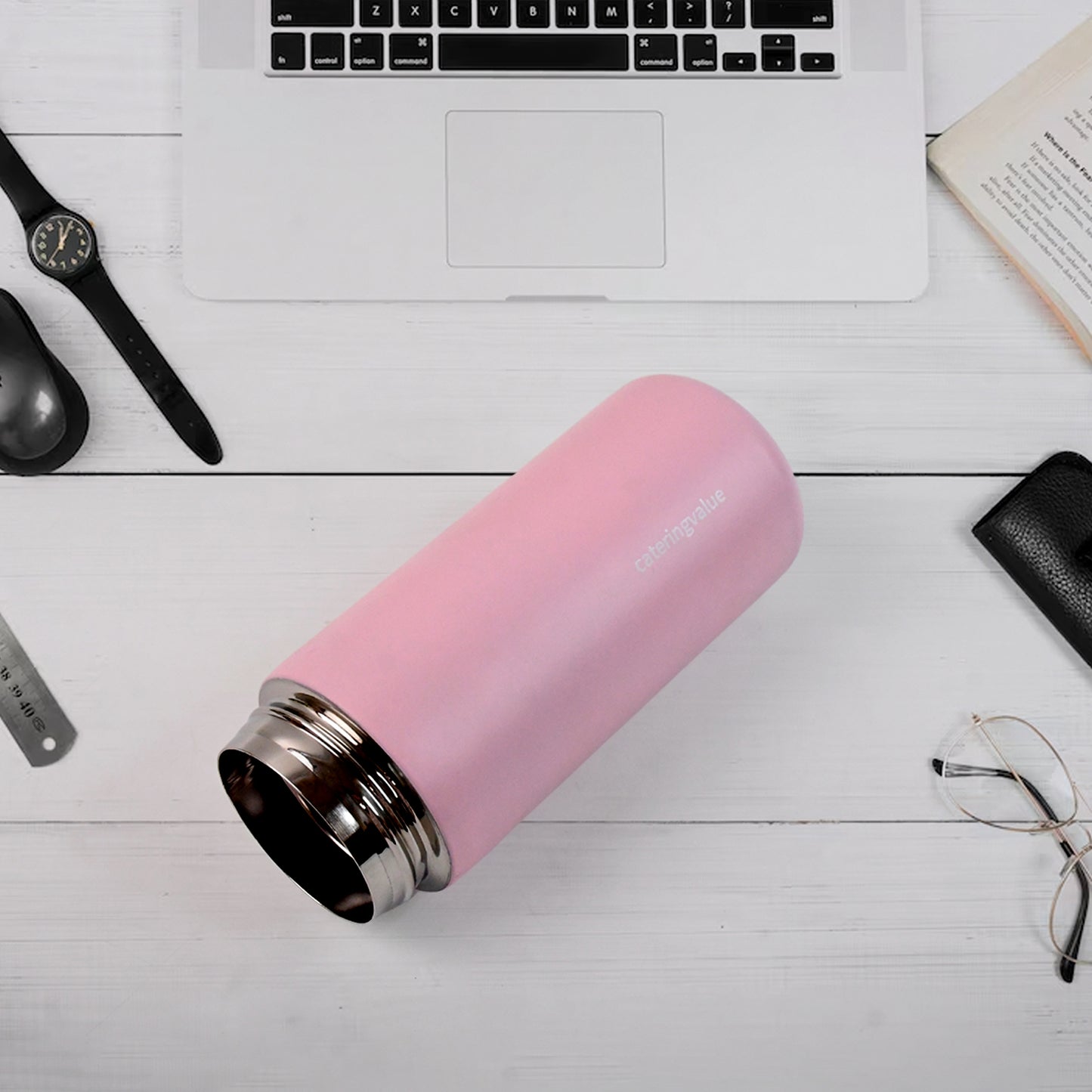 Stainless Steel Insulated Vacuum Bottle With Insulated Cap Lock (320ml Approx) - Happy Price - Image 3