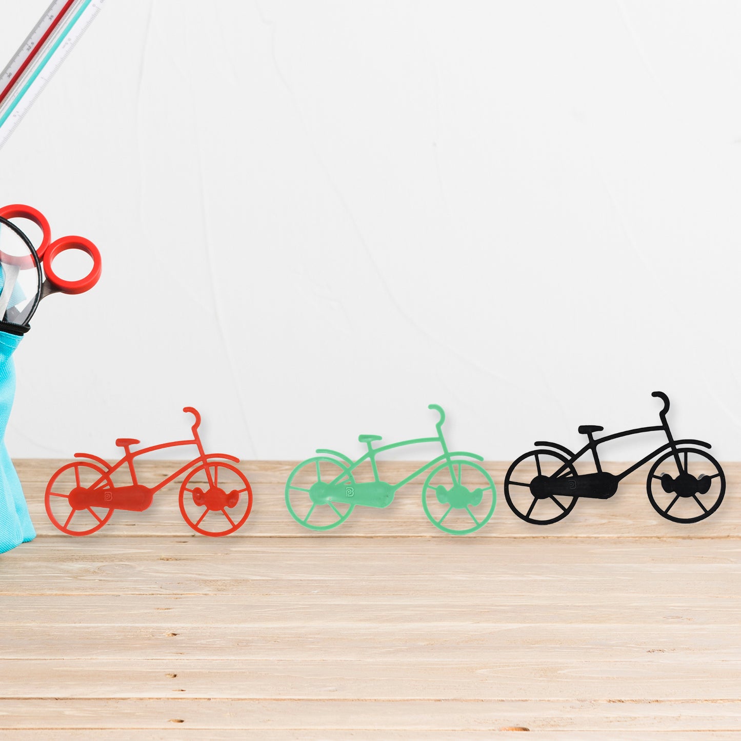 Bicycle Shape Key Chain Holder And Wall Mount Bike Hook Key Holders Plastic Key Holder For Home Office (Pack Of 4) - Happy Price - Image 5