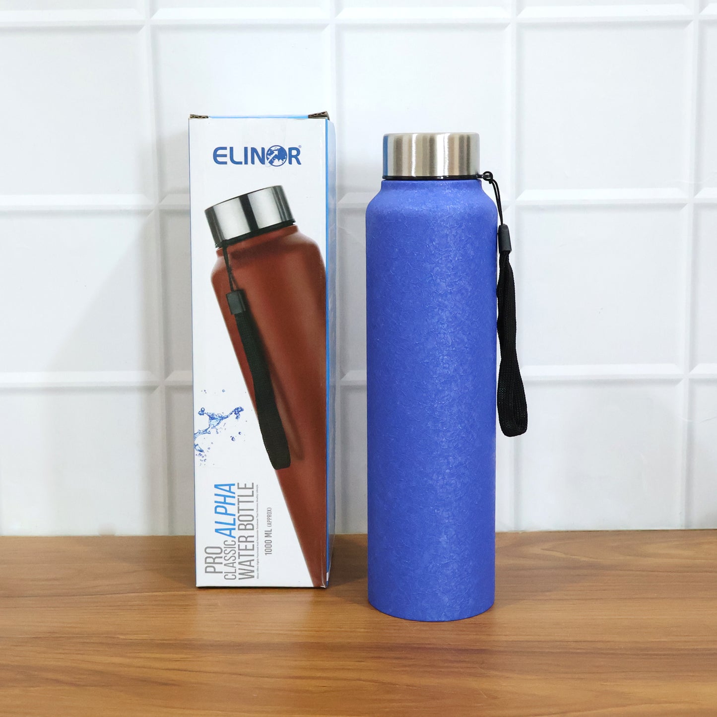 1000 ML Blue Stainless Steel Water Bottle with Leakproof Cap & Strap - Great Price - Image 7