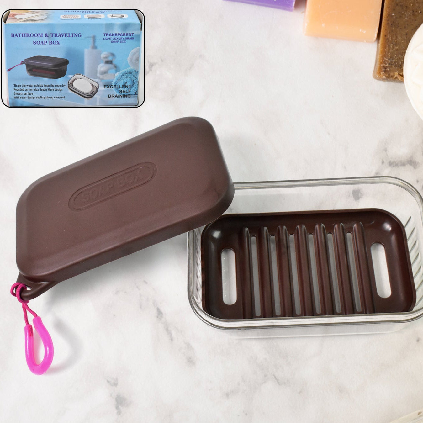 Bathroom Travel Plastic Soap Box With Lid (1 Pc) - Happy Price - Image 1