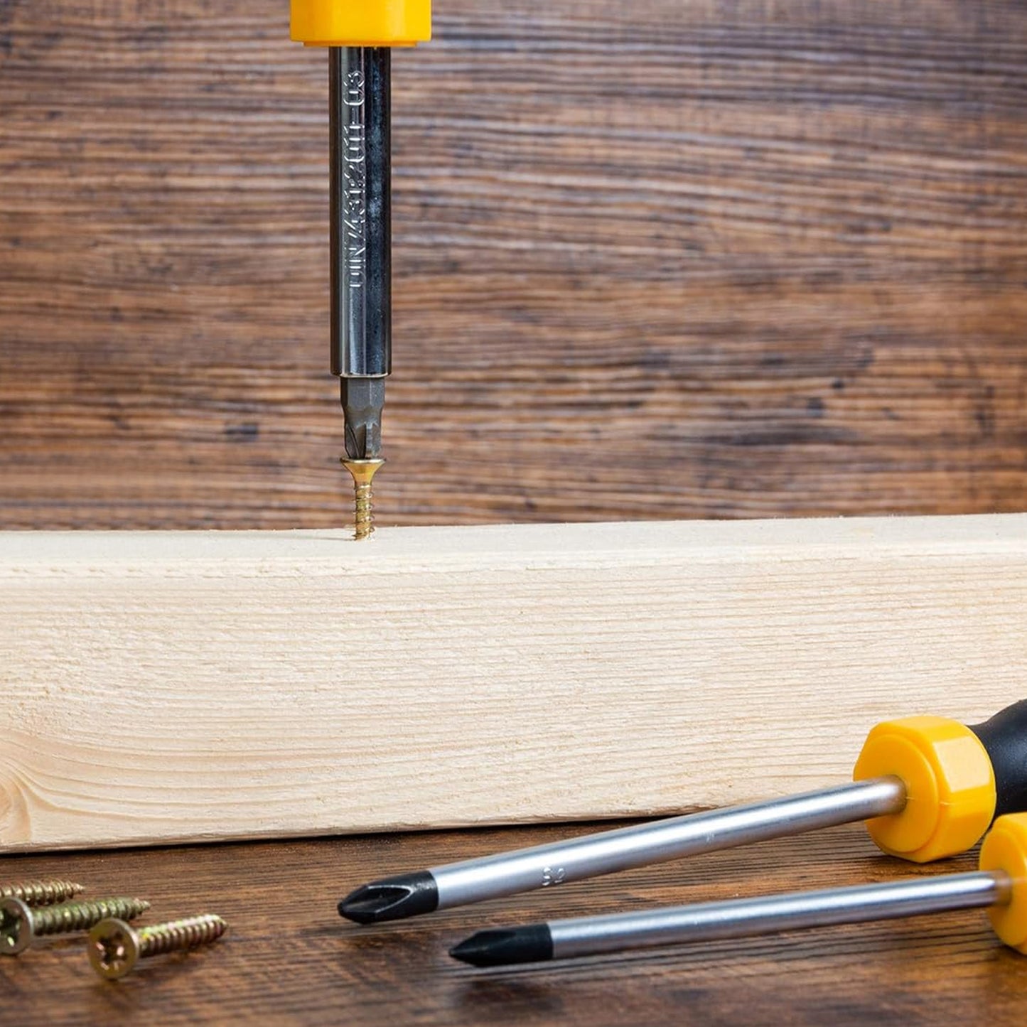 8 In 1 Hand Tool Kit Steel And Plastic Hammer Screwdriver Tape - Happy Price - Image 2