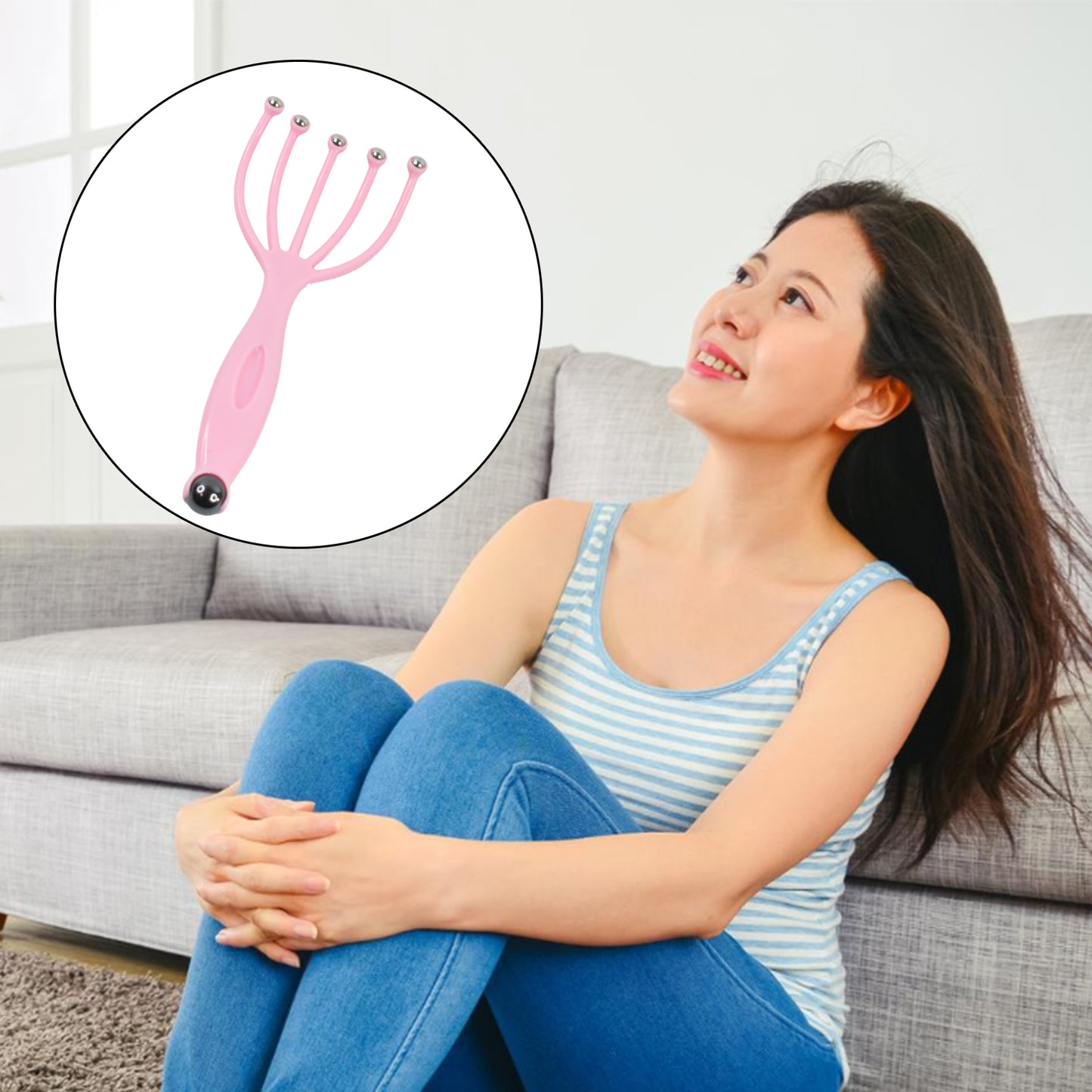 Scalp Massager Handheld Portable Head Massager (1 Pc) - Happy Price - Image 3