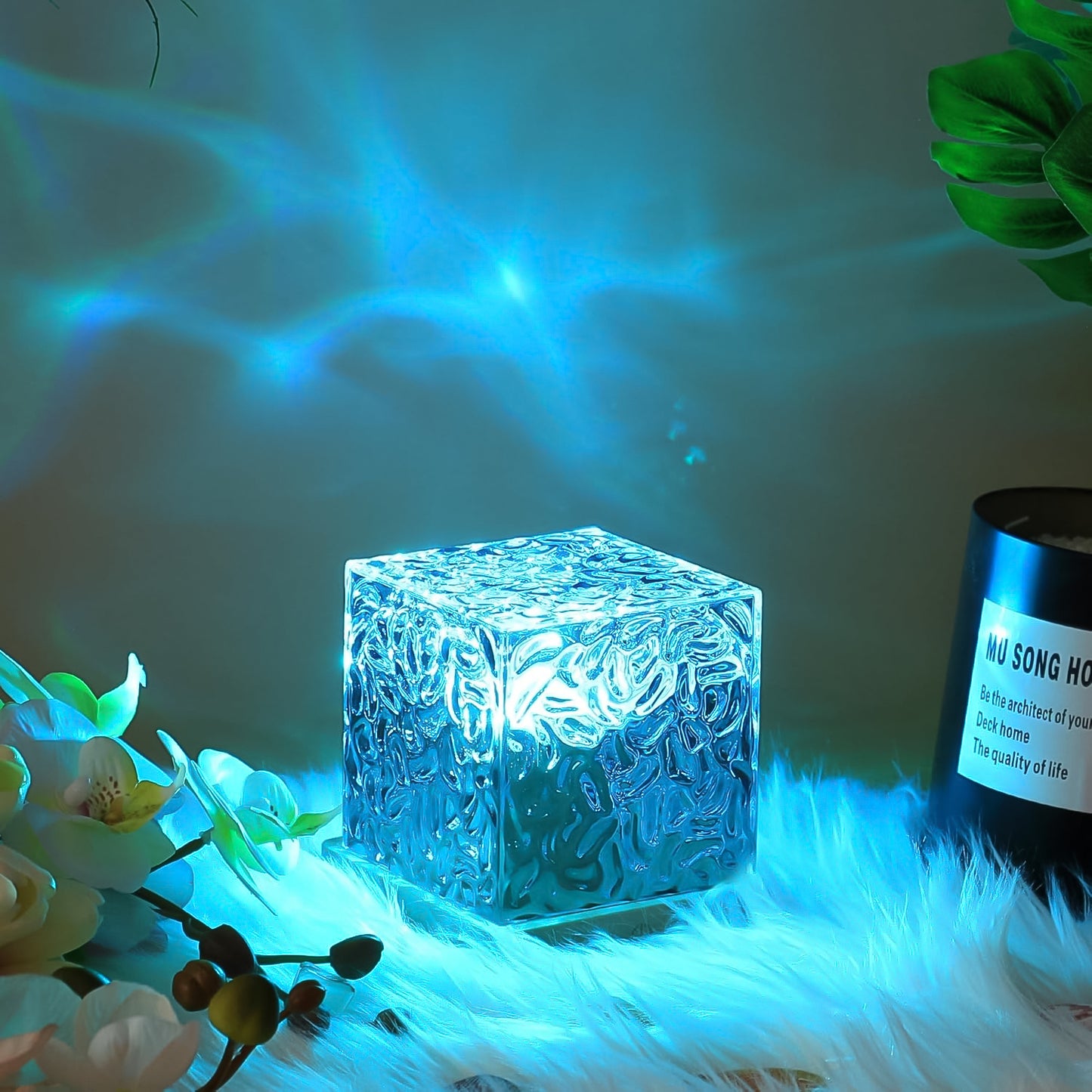 Dynamic Rotating Water Ripple Night Lamp With Remote - Happy Price - Image 3