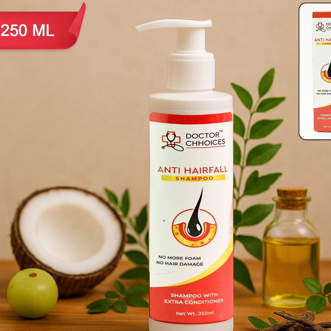 Doctor Choices Advanced Anti Hairfall Shampoo With Extra Conditioner 250ml (1 Pc) - Happy Price - Image 1