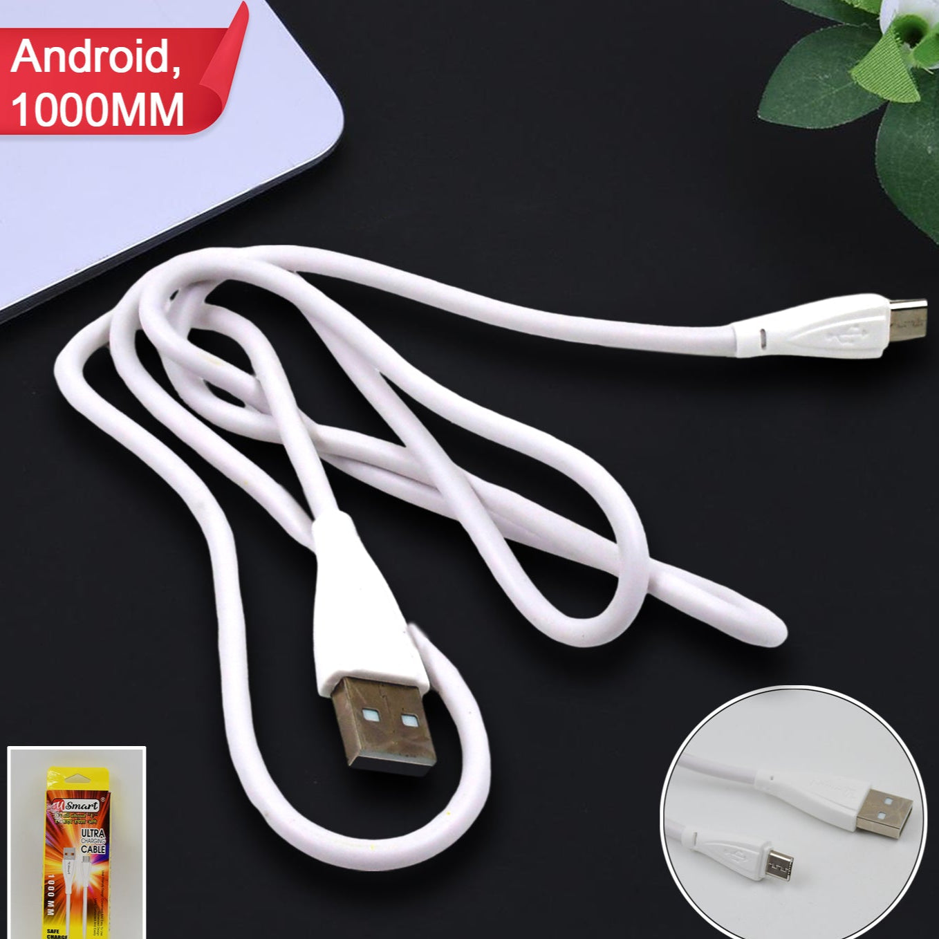 Fast Charging For Android Data Transfer Long Micro Cable (1000 Mm) - Happy Price - Image 1