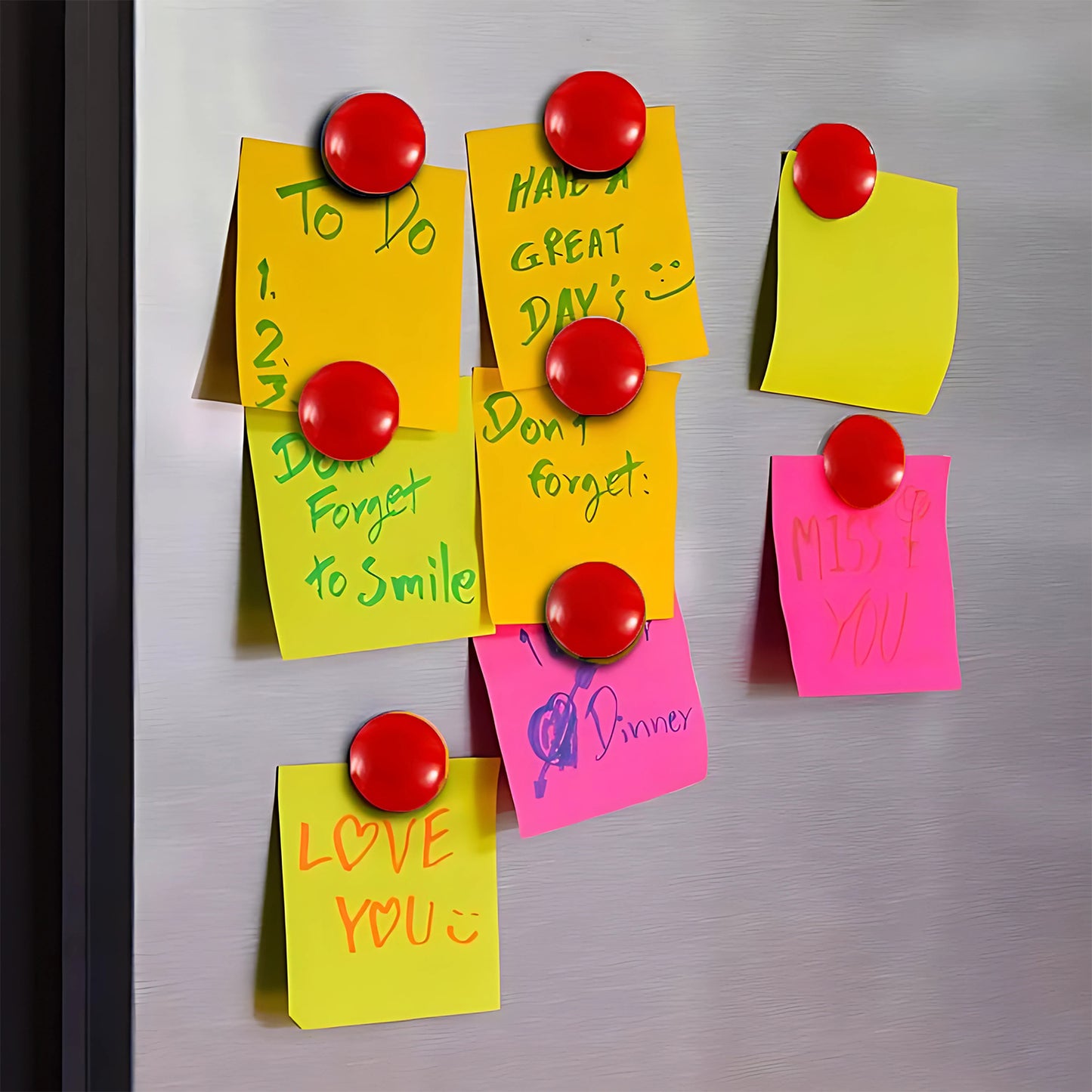 Red Board Magnets Circular Plastic Buttons (1 Pc) - Happy Price - Image 5