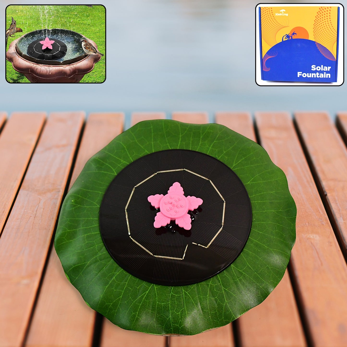 Solar-powered Floating Fountain Pump For Ponds - Happy Price - Image 2