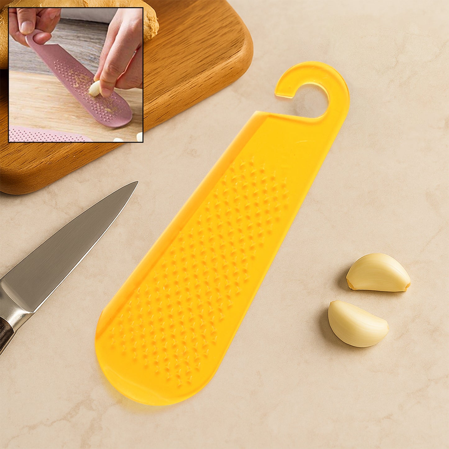 Multipurpose Garlic And Ginger Grater Peeler Tool With Hanging Hook 1 Pc - Happy Price - Image 6