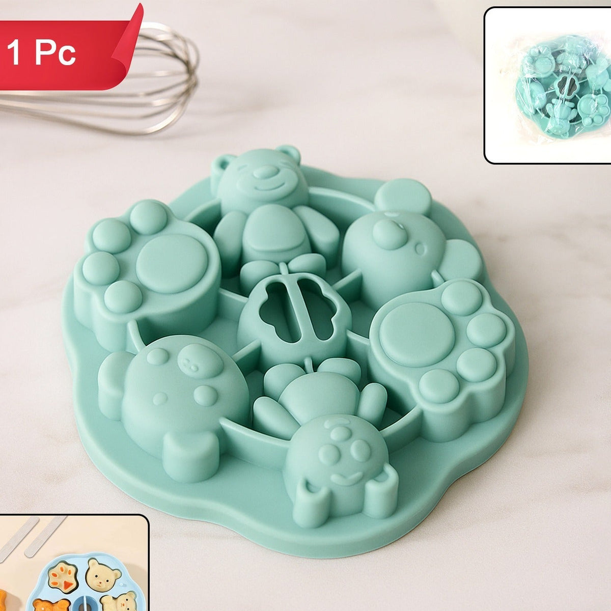 Cartoon Shape Silicone Mold for Chocolate, Jelly & Candy (1 Pc) - Happy Price - Image 1