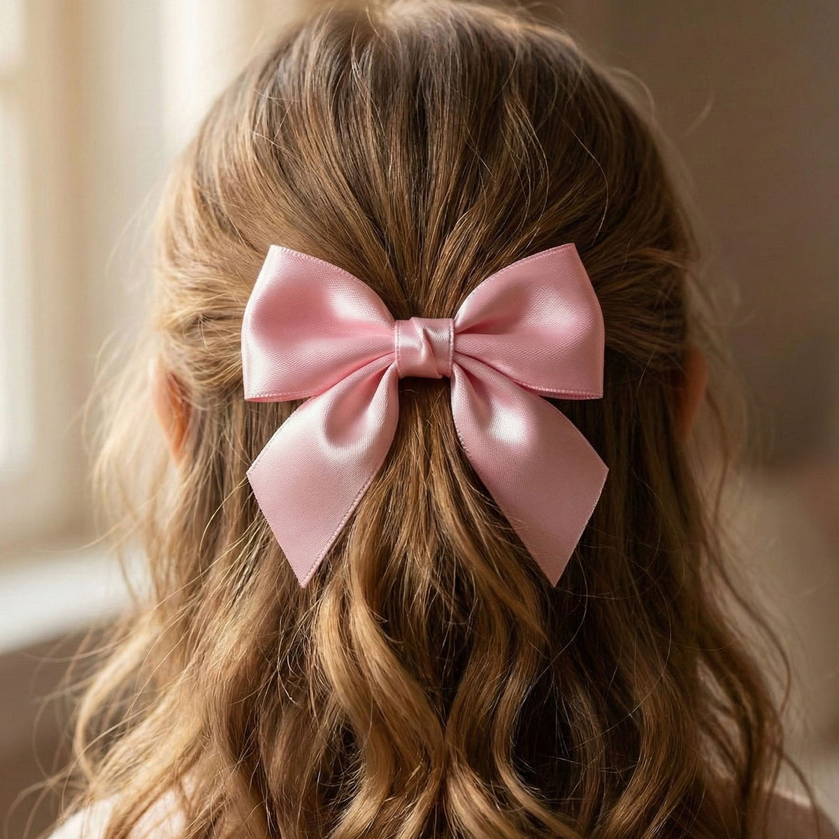 Satin Bow Hair Clip for Girls & Women - 1 Pc Elegant Hair Accessory - Happy Price - Image 3