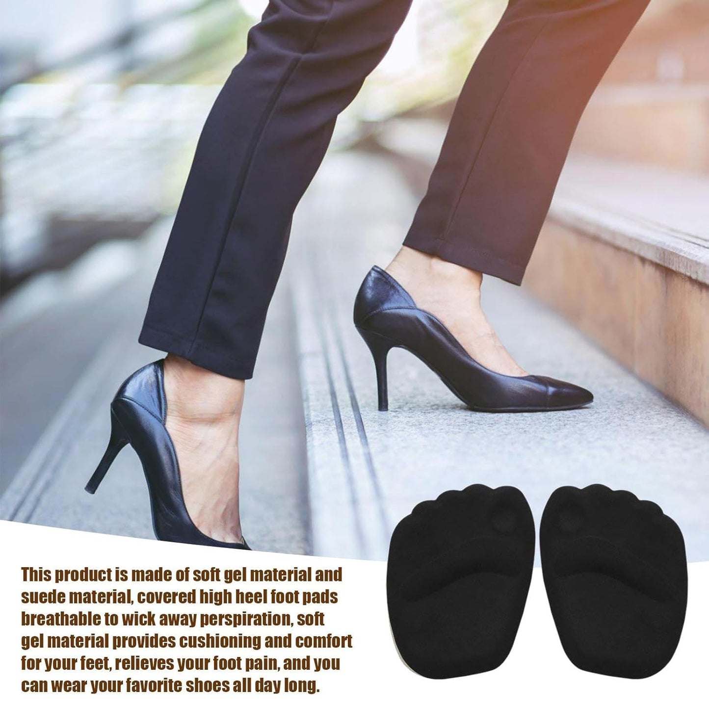 High Shoe Heel Cushion Inserts Non Slip Prevent Calluses Insole Pads (1 Pair) - Happy Price - Image 6