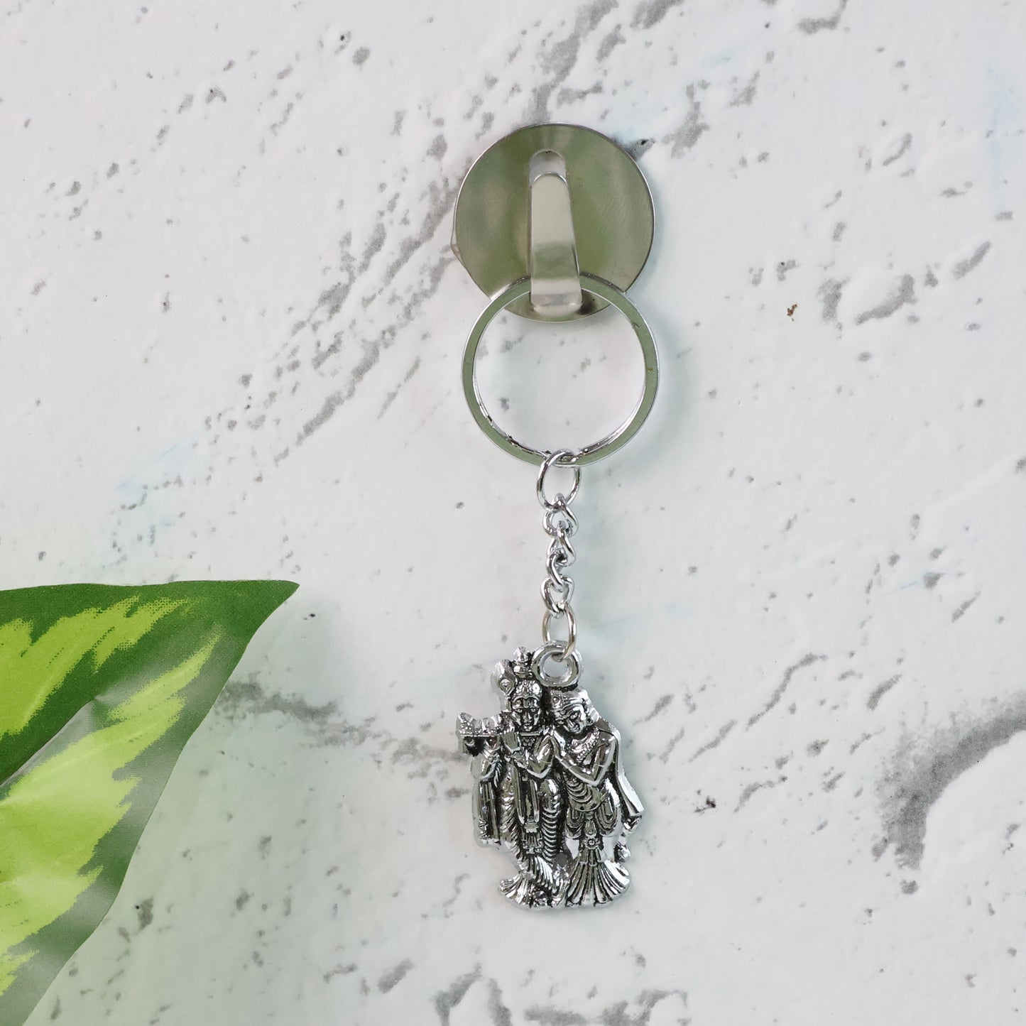 Radha Krishna Metal Keychain (1 Pc) - Spiritual Car & Home Key Holder - Happy Price - Image 5