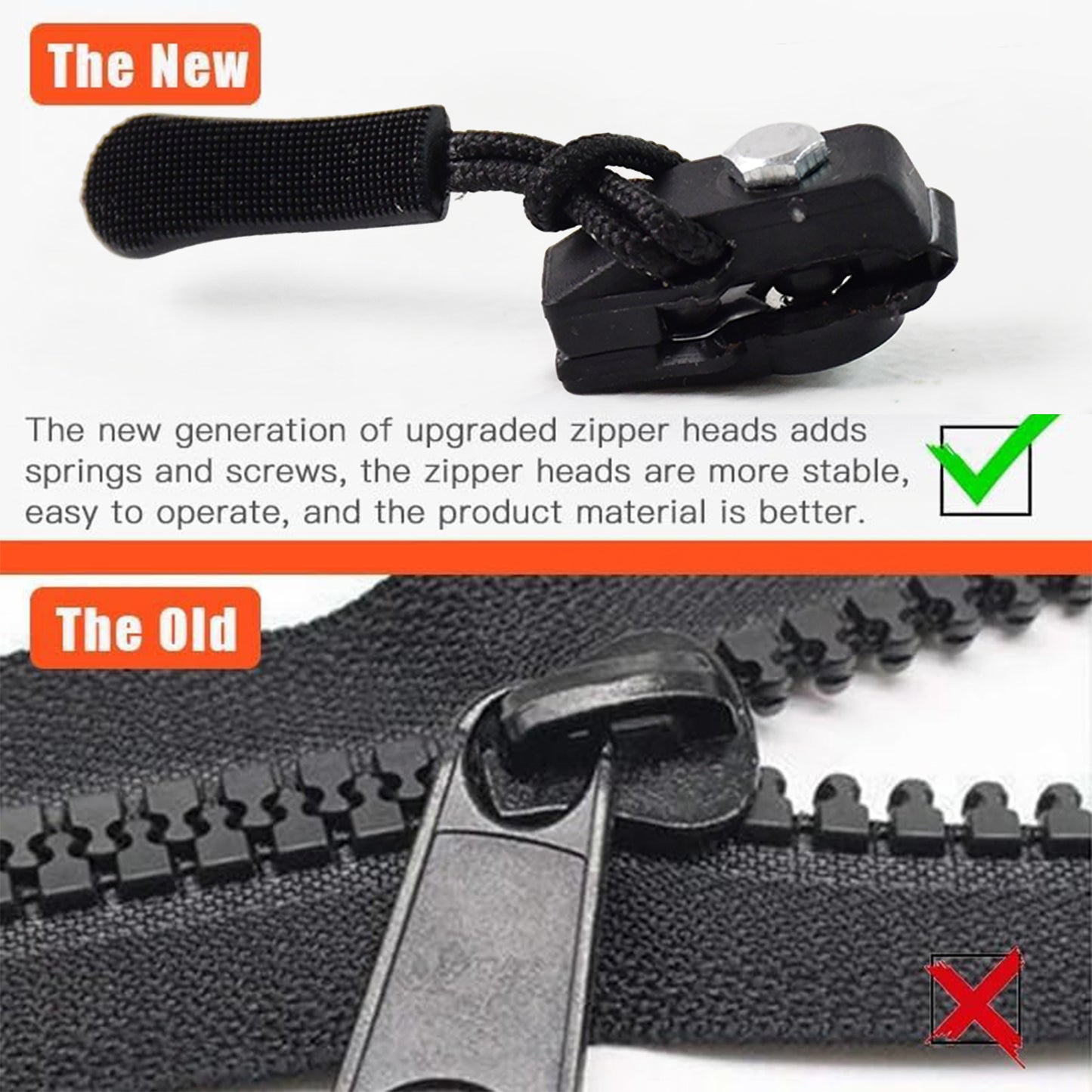 Medium Detachable Zipper Slider Replacement - Universal Fit (1 Pc) - Happy Price - Image 5