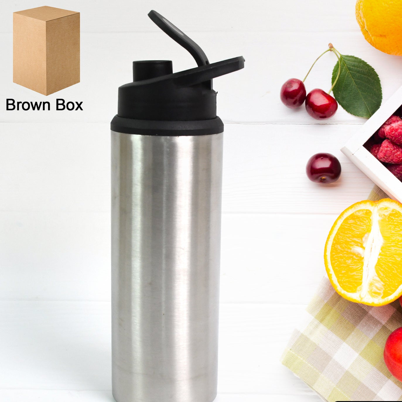 Steel Water Bottle Sipper Bottle Fridge Water Bottle Set Of 1 (600 Ml Approx) - Happy Price - Image 1