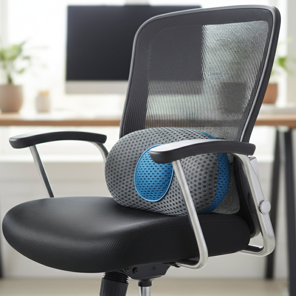 Ergonomic Back Support Pillow for Lumbar Relief - 18 x 9 Inch, 1 Pc - Happy Price - Image 3