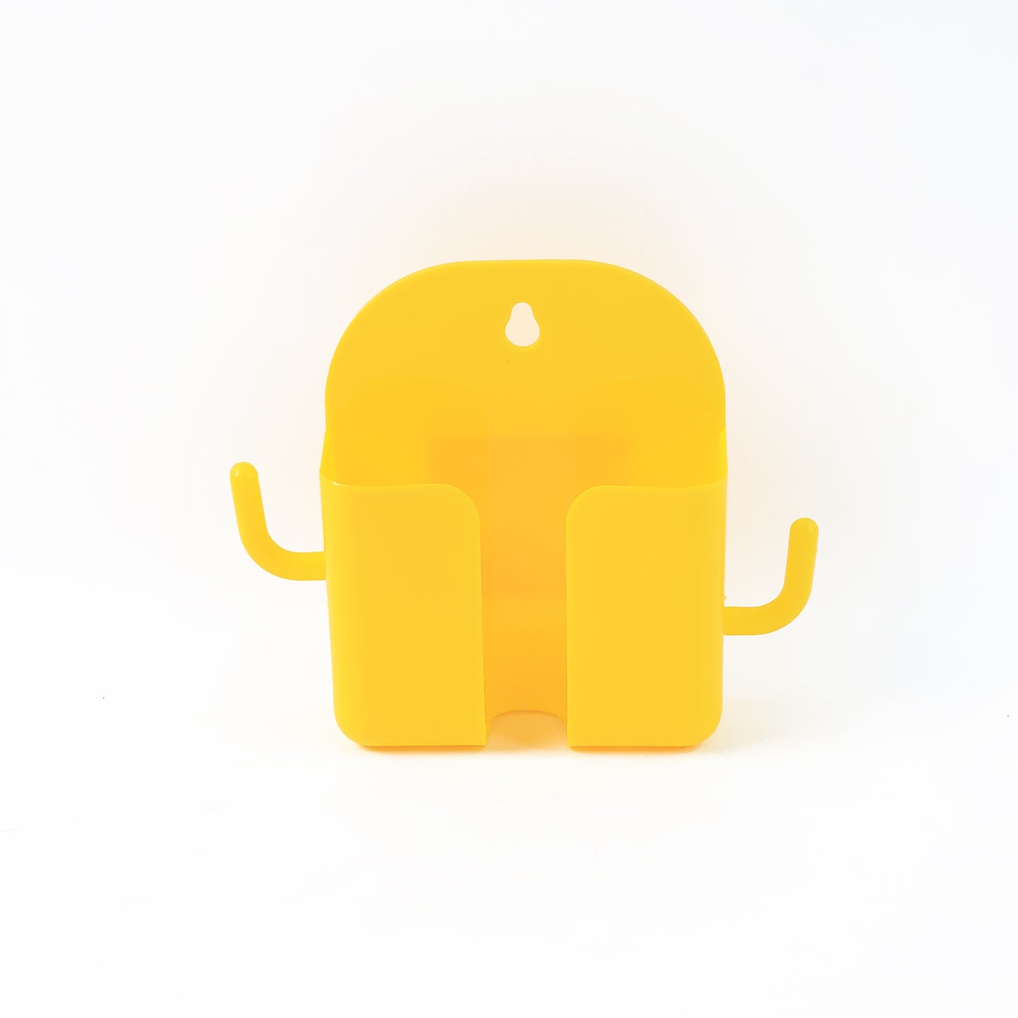 1 Pc Orange Wallmount Mobile Stand With Hook For And Stuffs Purposes. - Happy Price - Image 2