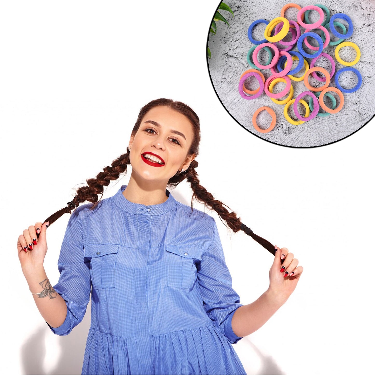 Mini Hair Ties Mini Hairlines Mini Hairbands (30 Pcs Set) - Happy Price - Image 3