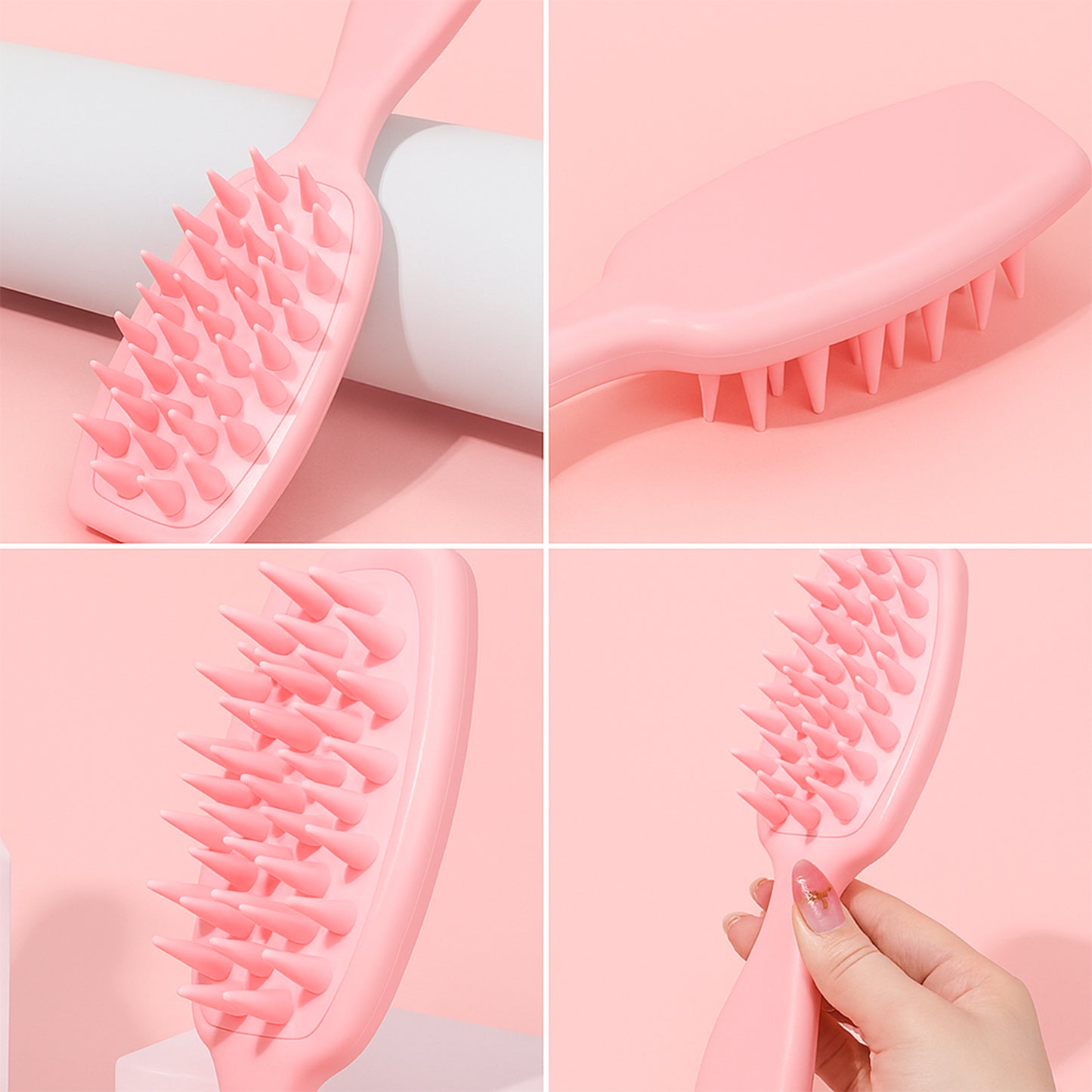 Multipurpose Silicone Scalp Massager Shampoo Brush (1 Pc) - Happy Price - Image 3