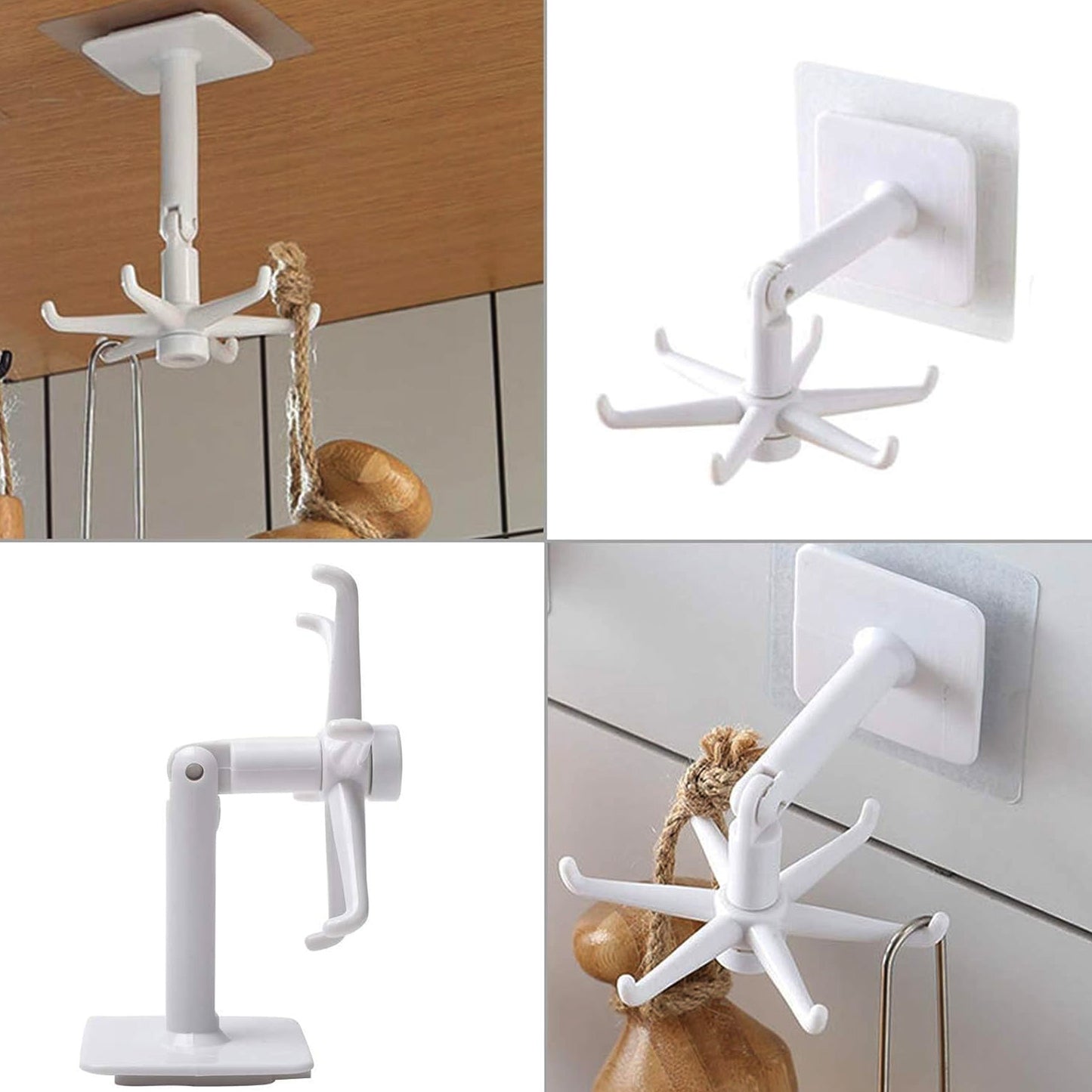 360° Rotating & Folding Wall Hook - Self-Adhesive & Waterproof - Happy Price - Image 3