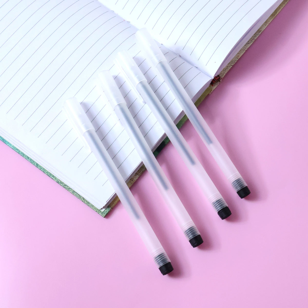 Set of 6 Black Gel Pens for Smooth Writing - Happy Price - Image 2