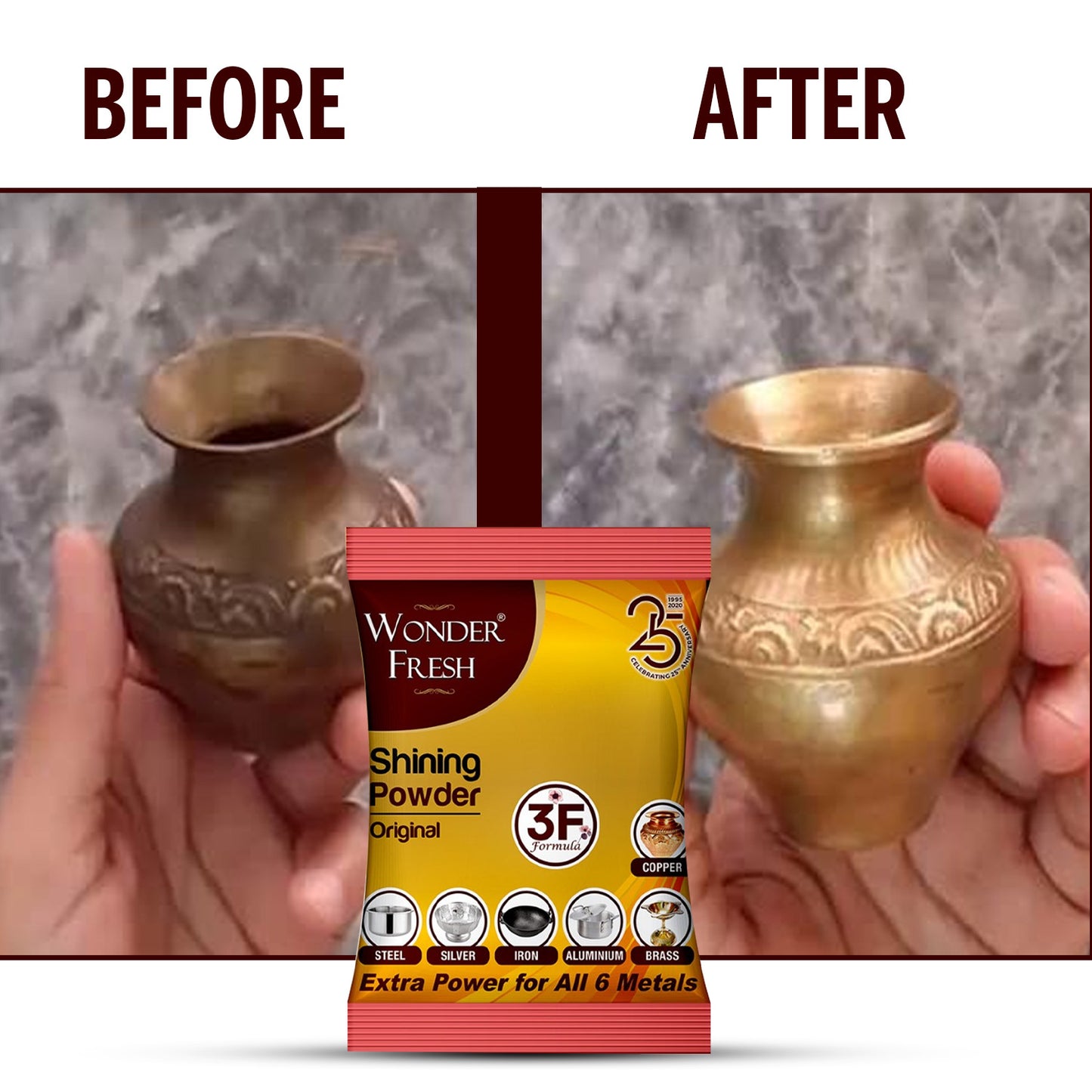 Shining Powder Cleans And Polishes Copper Brass Silver Aluminum Iron And Steel Removes Tarnish And Oxidation (200 Gm) - Happy Price - Image 7