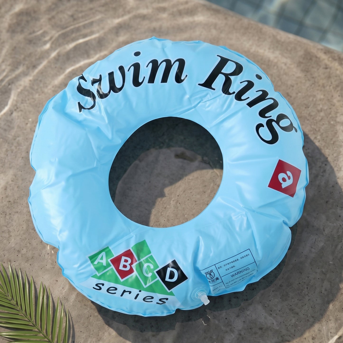 Classic Inflatable Swim Ring For Kids Pool Tube Float Abcd Design 1 Pc