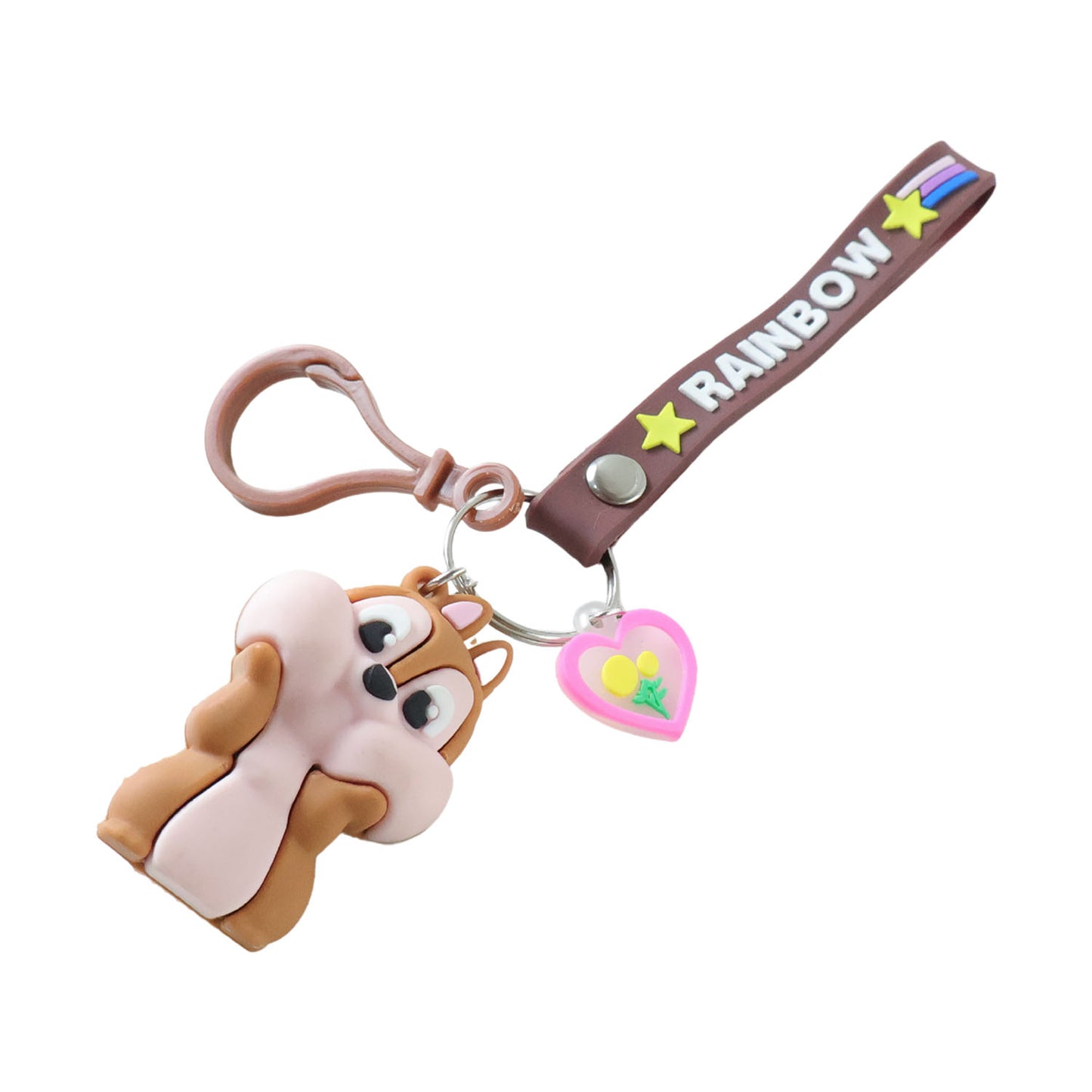Cute Animal Silicone Keychain with Rainbow Strap - 1 Pc - Happy Price - Image 4