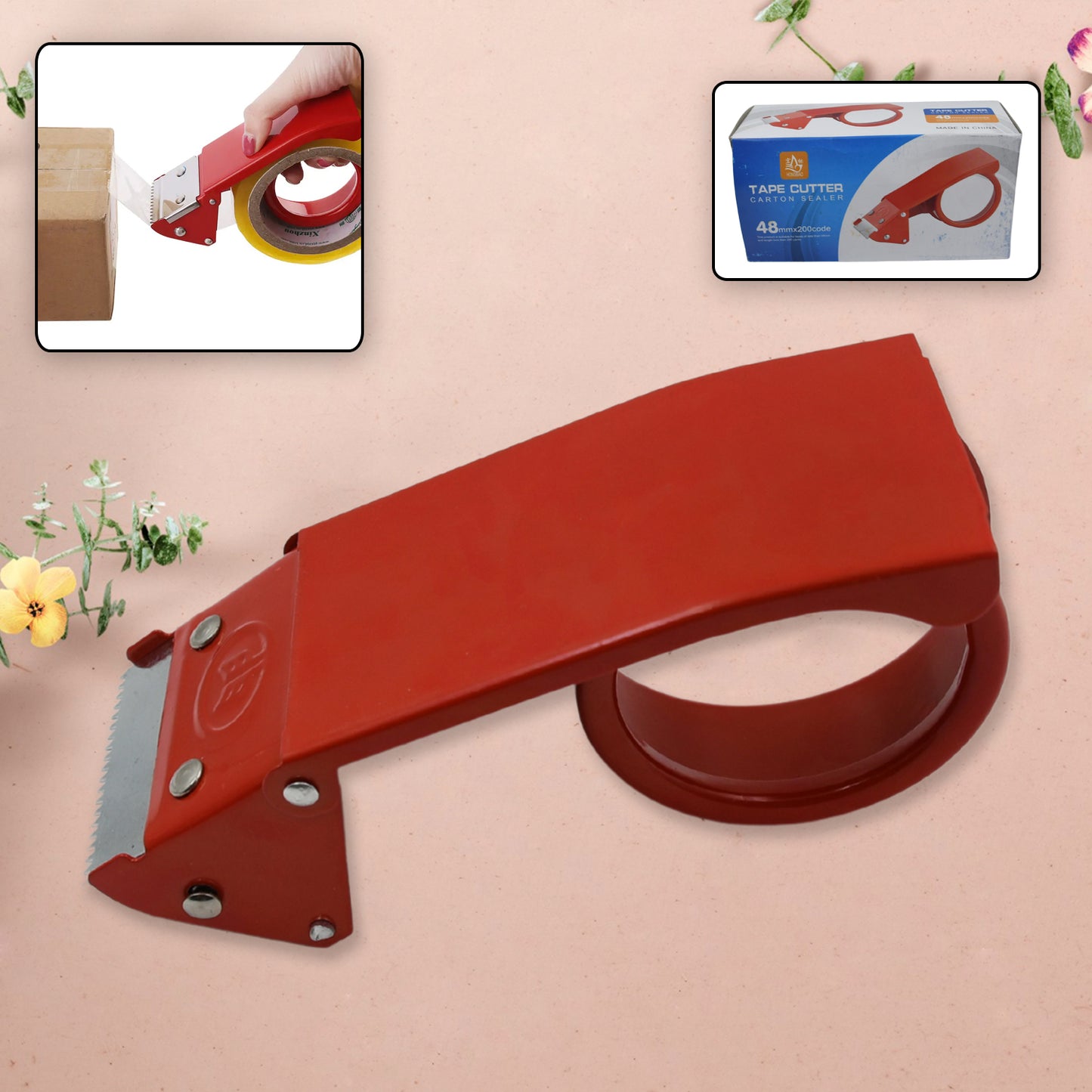 Metal Packing Tape Dispenser Cutter For Home Office Use Tape Dispenser For Stationary Tape Cutter Packaging Tape 55mm - Happy Price - Image 2