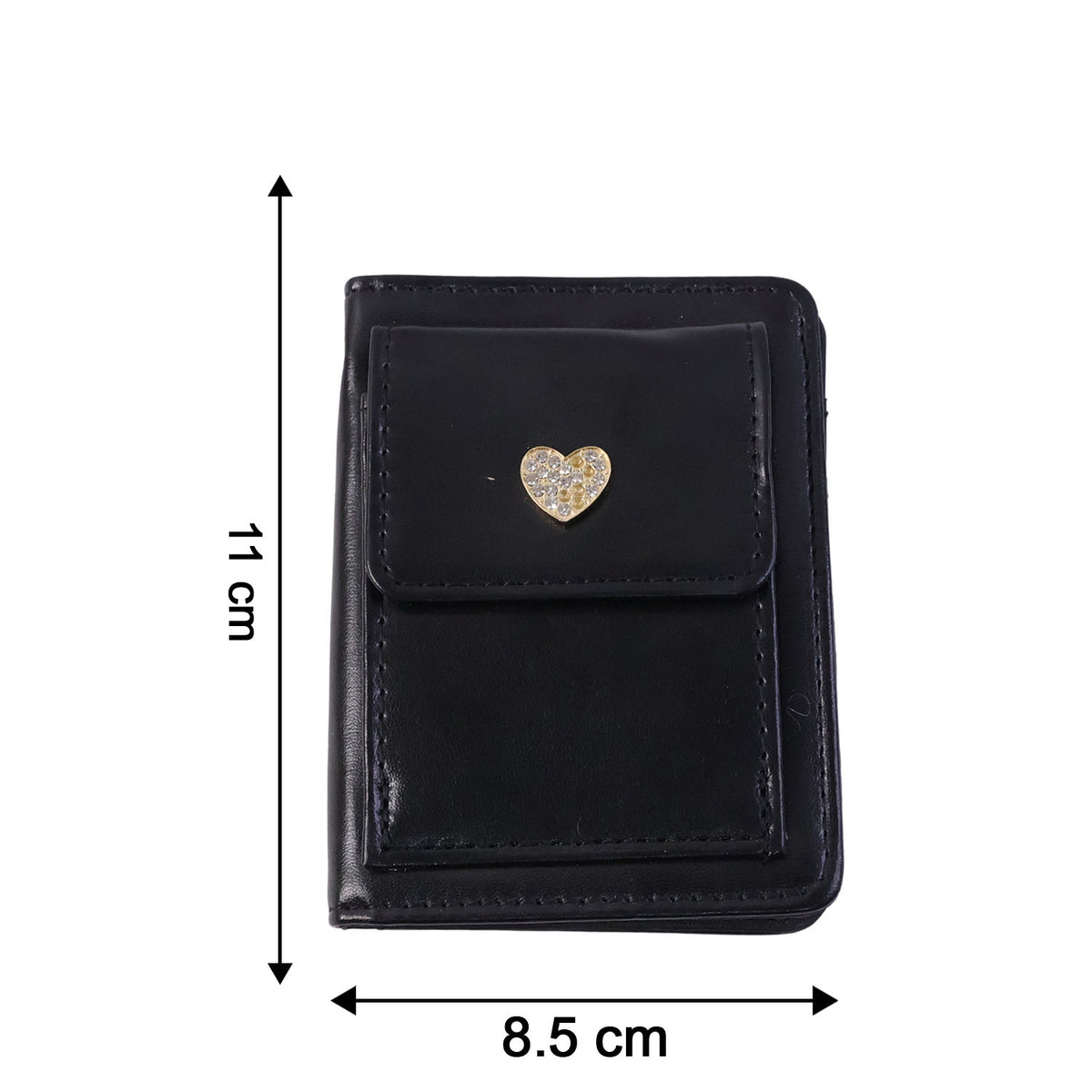 Compact Card Holder Wallet with Snap Button Closure - 1 Pc - Happy Price - Image 5