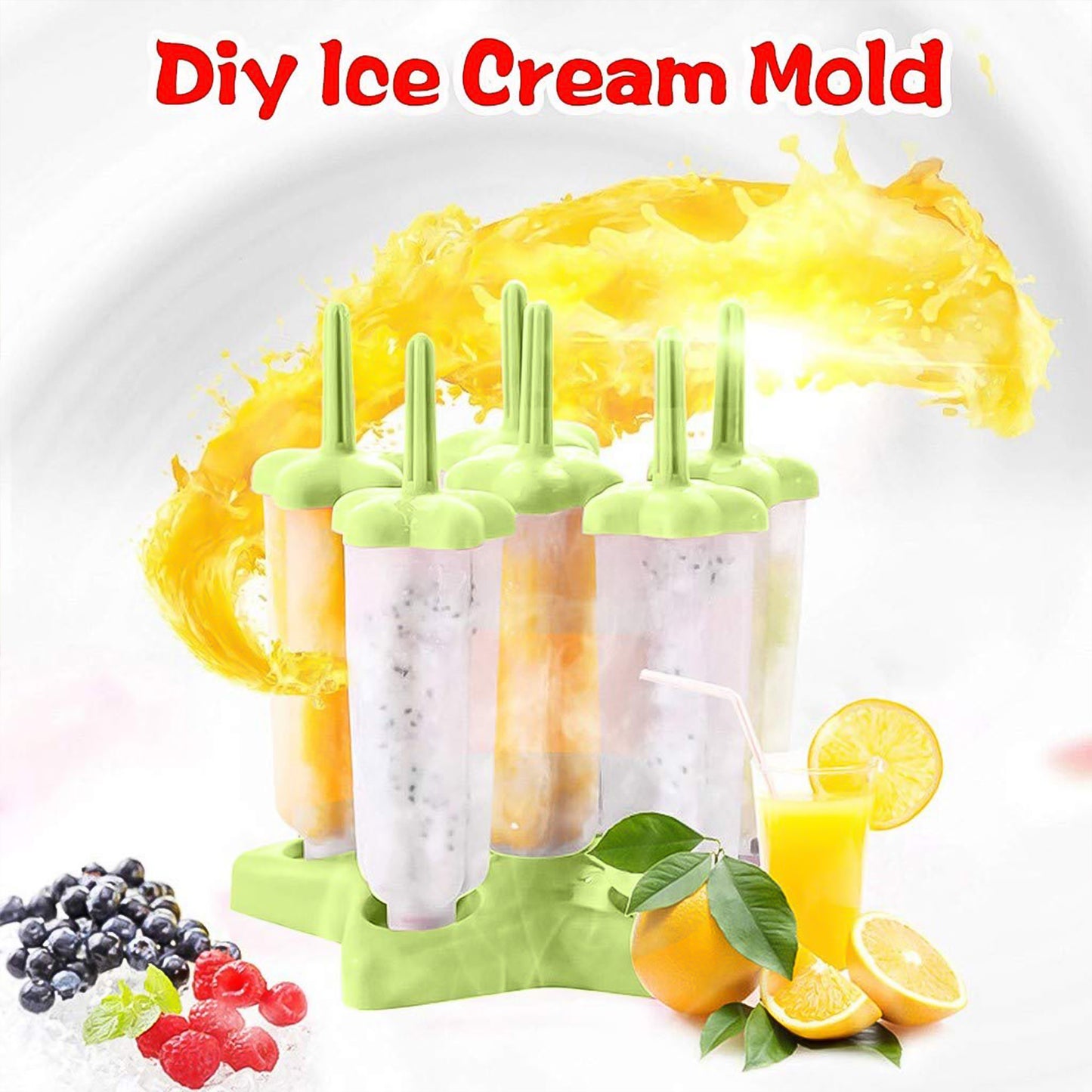 Plastic Ice Cream Molds With Lid (1 Set 6 Pc) - Happy Price - Image 3