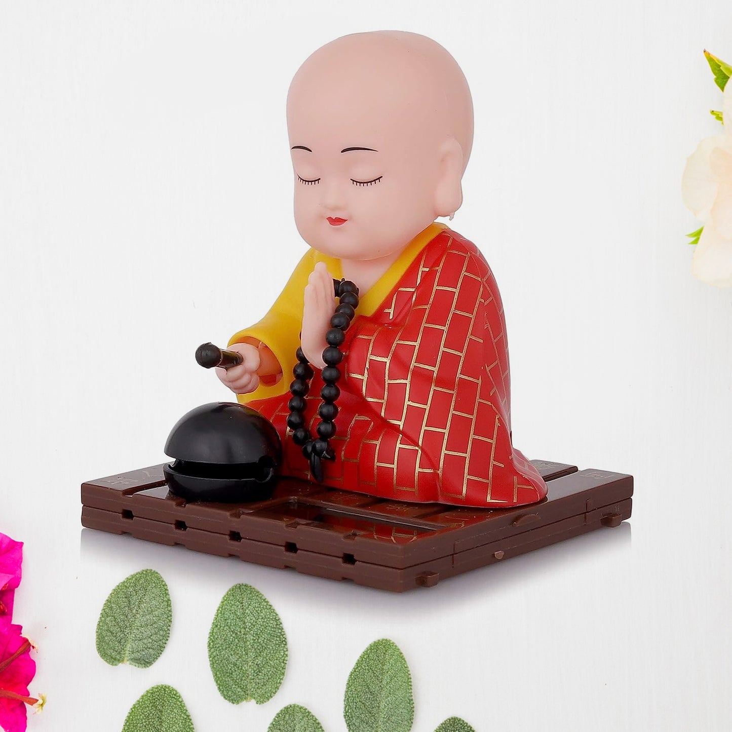 Solar Powered Sitting Buddha Statue Moving Head And Hand (1 Pc Big) - Happy Price - Image 2