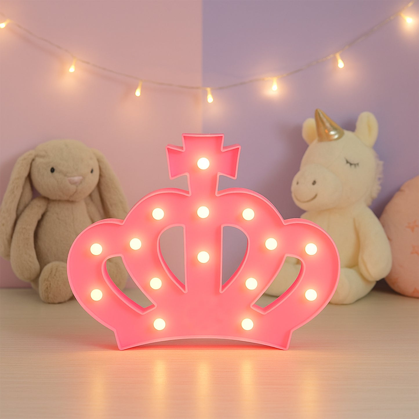 Crown Shape LED Decorative Night Light - Battery Operated Accent Lamp (1 Pc) - Happy Price - Image 6