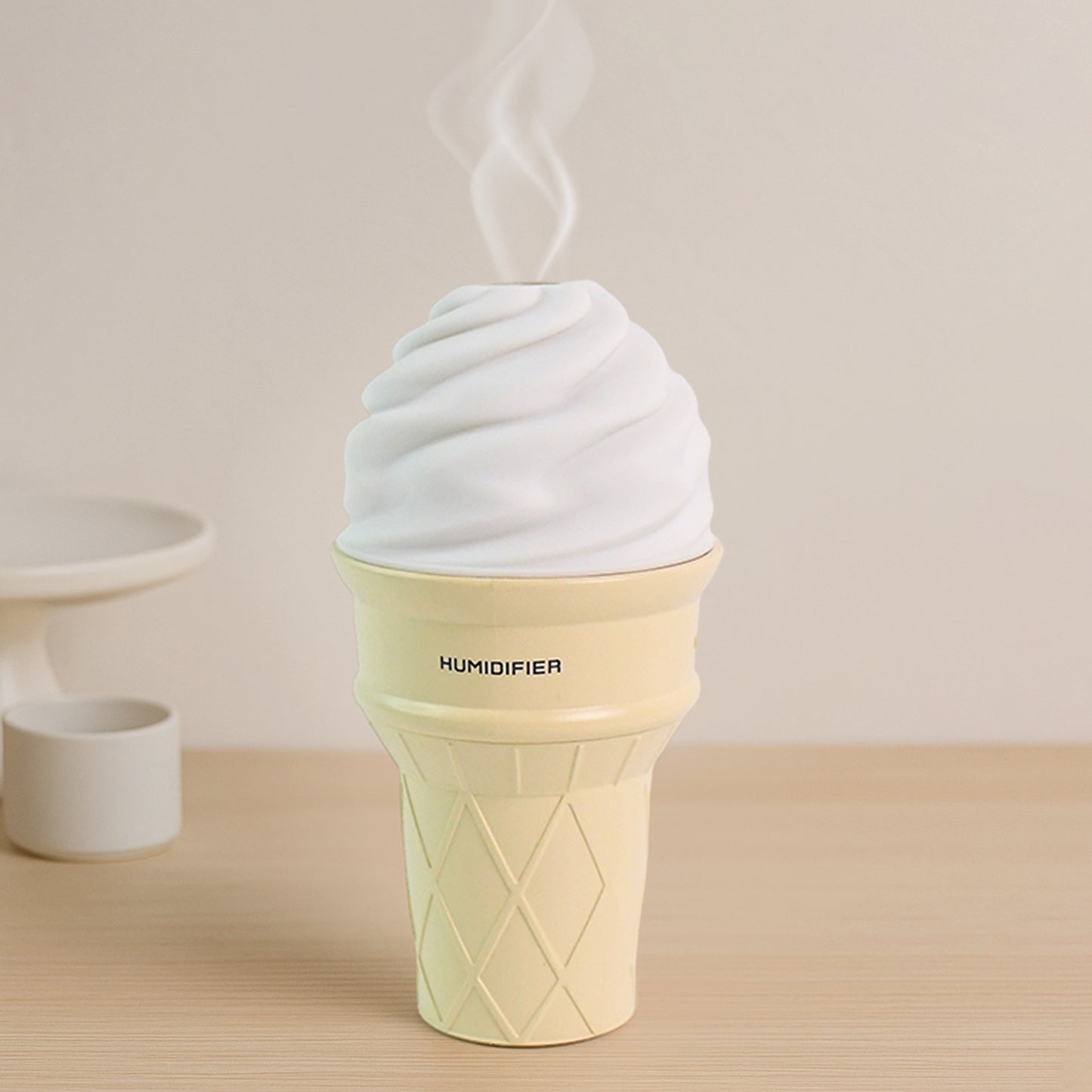 Ice Cream Cone Shape Air Freshener Humidifier (1pc Cream Color) - Happy Price - Image 6
