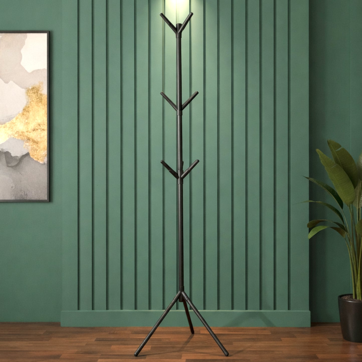 Metal Floor Standing Coat Rack with Multiple Hooks - 1 Pc Stand - Happy Price - Image 2