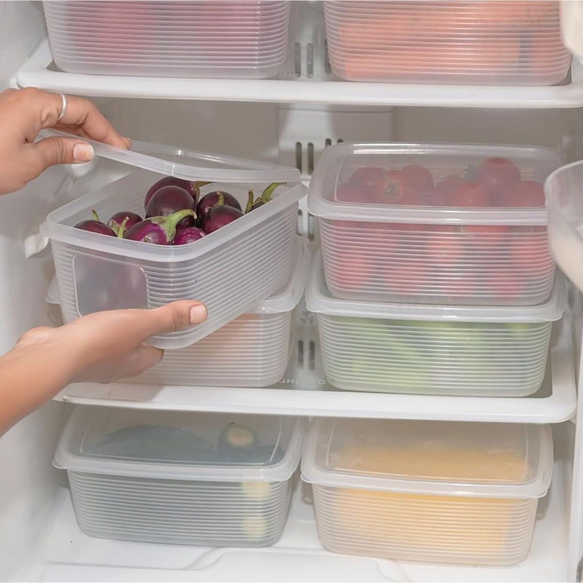 6 Pcs Multipurpose Plastic Food Storage Container Set - Happy Price - Image 3