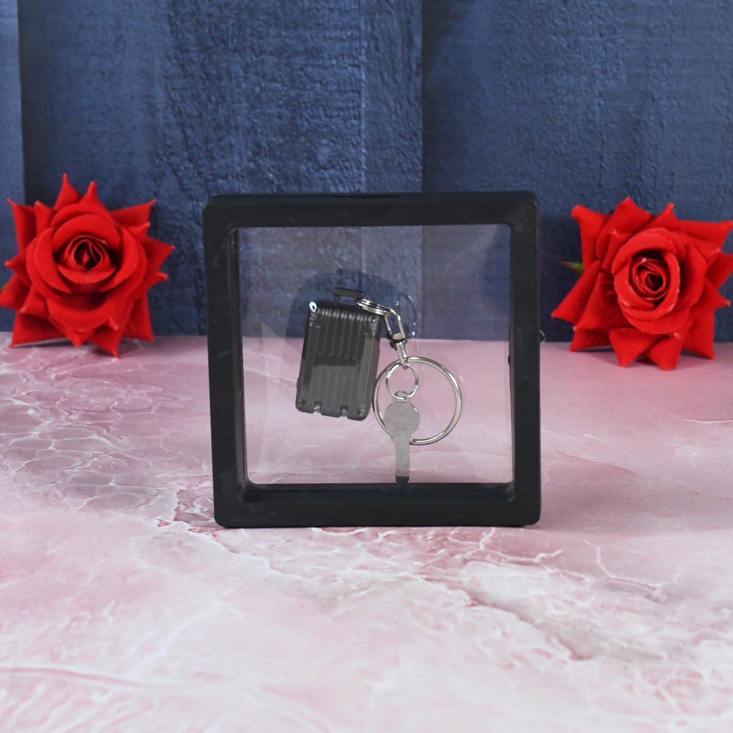 Suitcase Shape Nail Clipper Keychain With Key 3d Floating Frame Display Case (1 Set) - Happy Price - Image 5